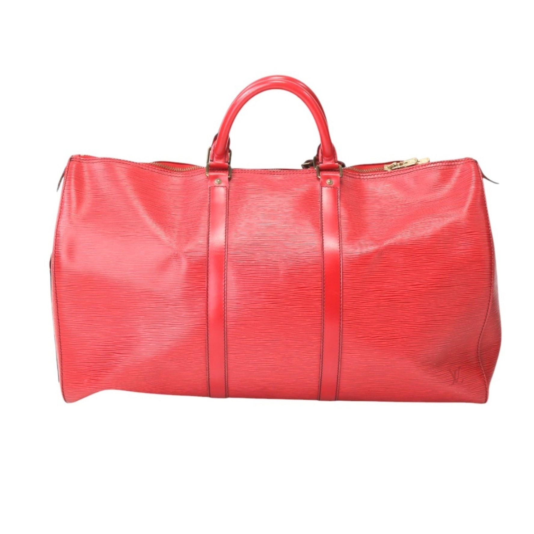 Louis Vuitton Boston Bag Epi Keepall 50 Leather M42967 Castilian Red LV