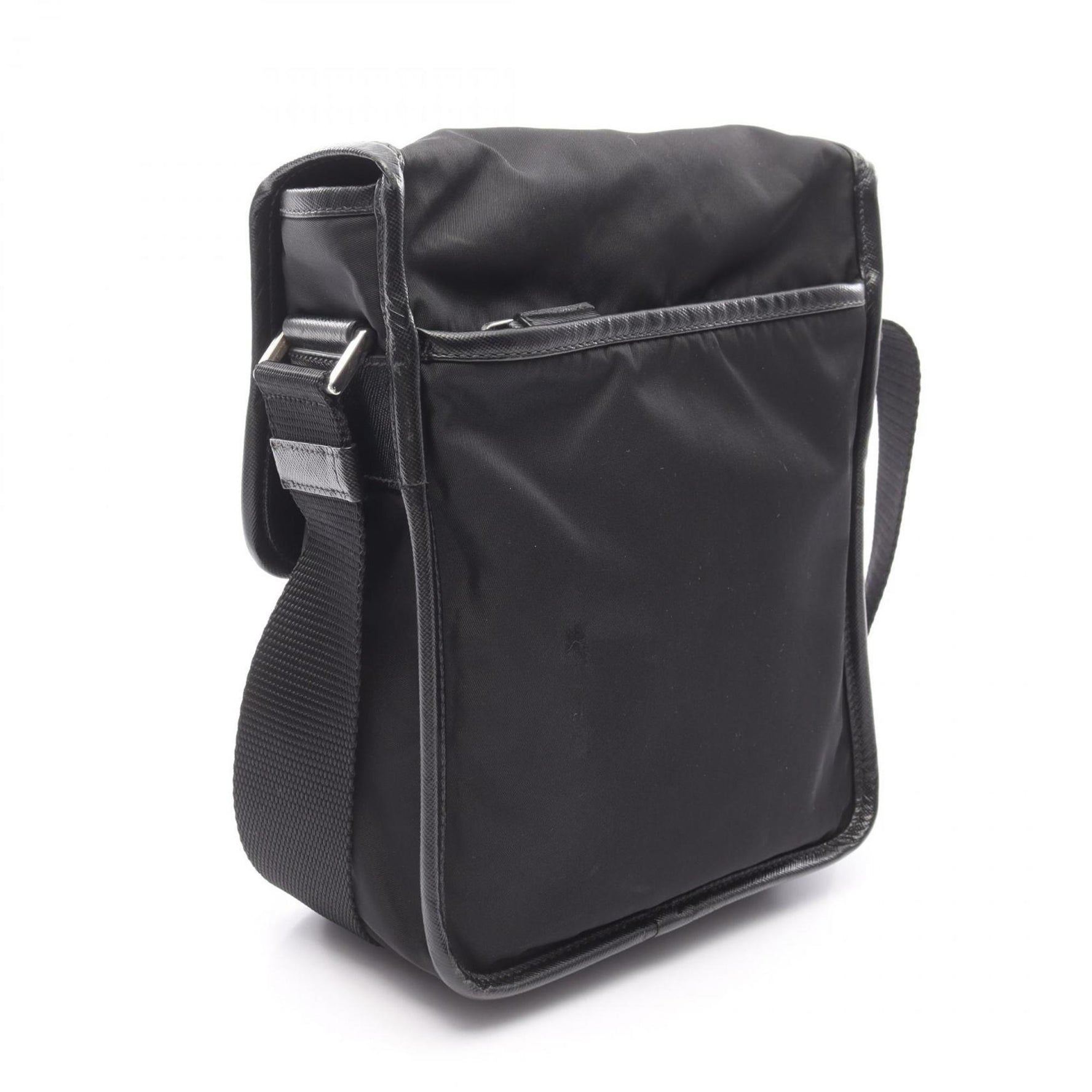 Prada Shoulder Bag in Nylon and Saffiano Leather, Women
