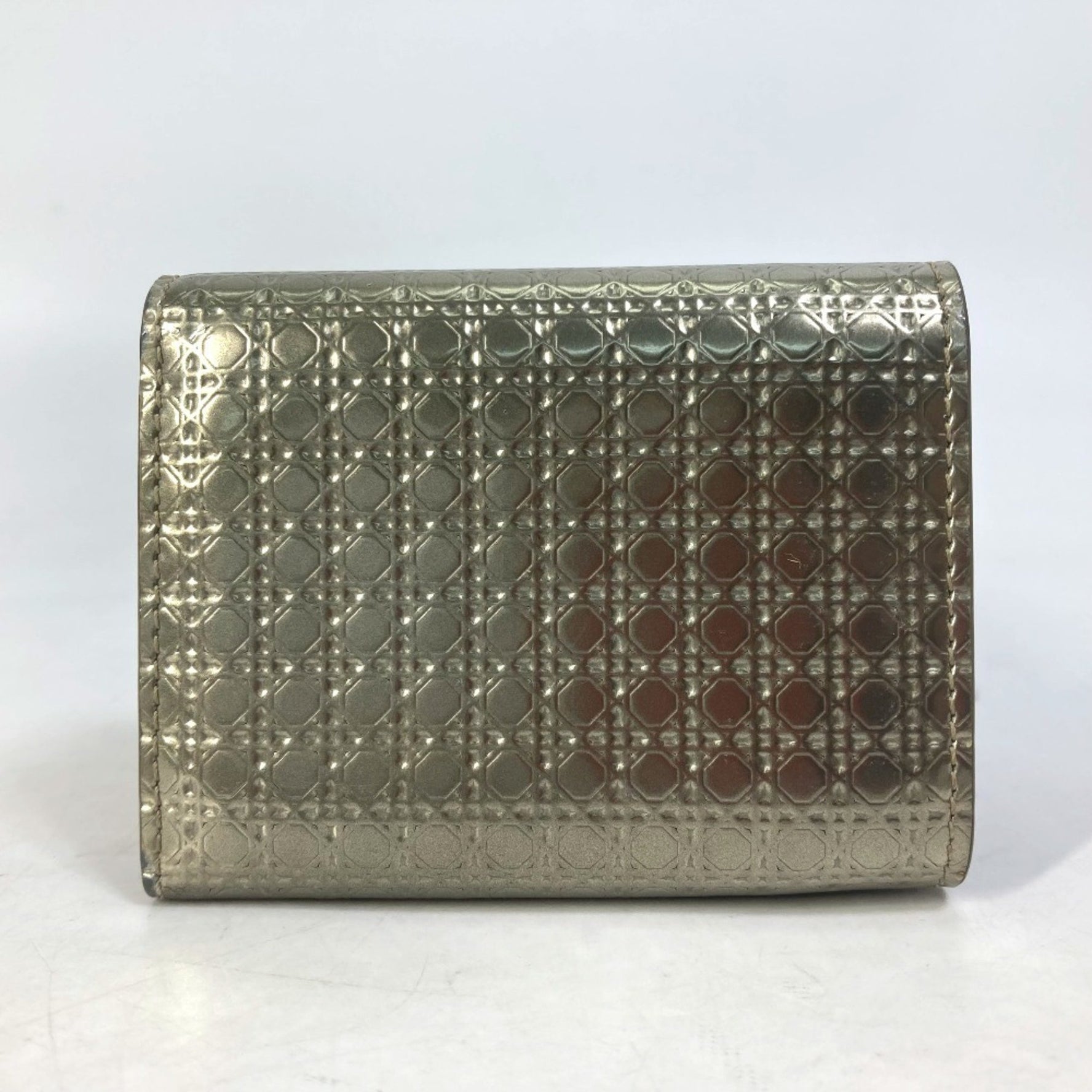 Christian Dior Dior CD Compact Wallet Tri-fold Leather