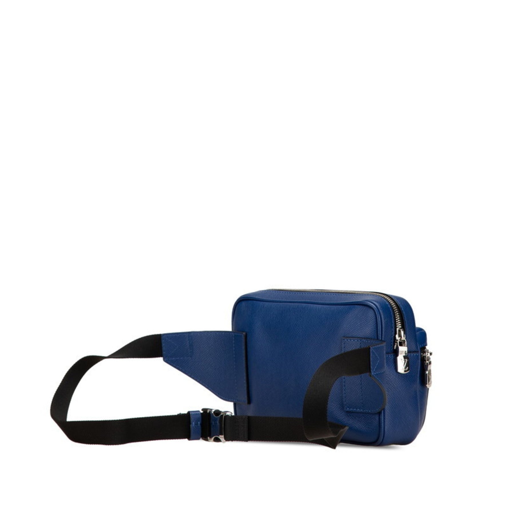 Louis Vuitton Taiga Bum Bag, Outdoor Body Bag/Waist Blue/Black Leather