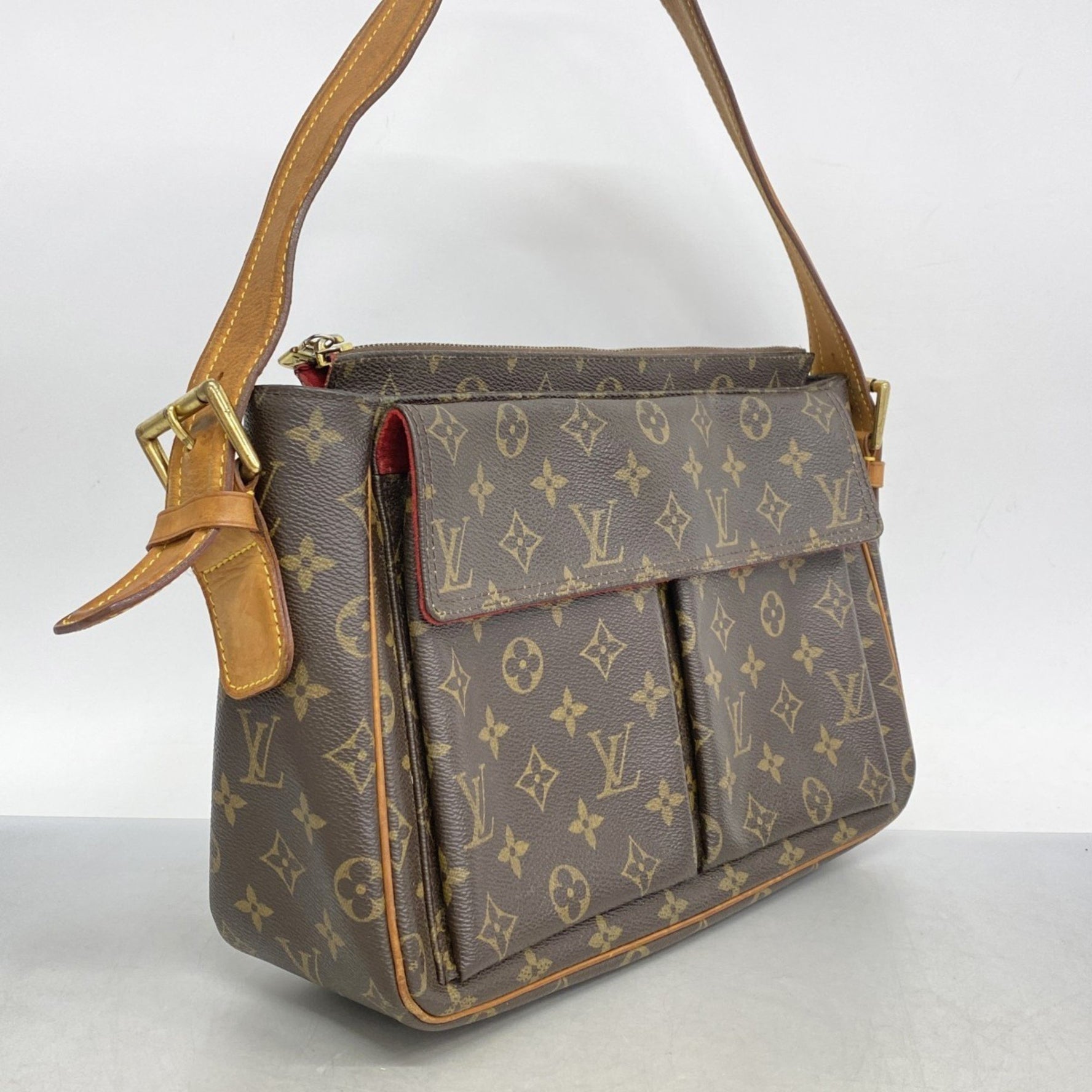Louis Vuitton Monogram Viva Cite GM Shoulder Bag M51163 Brown Women's