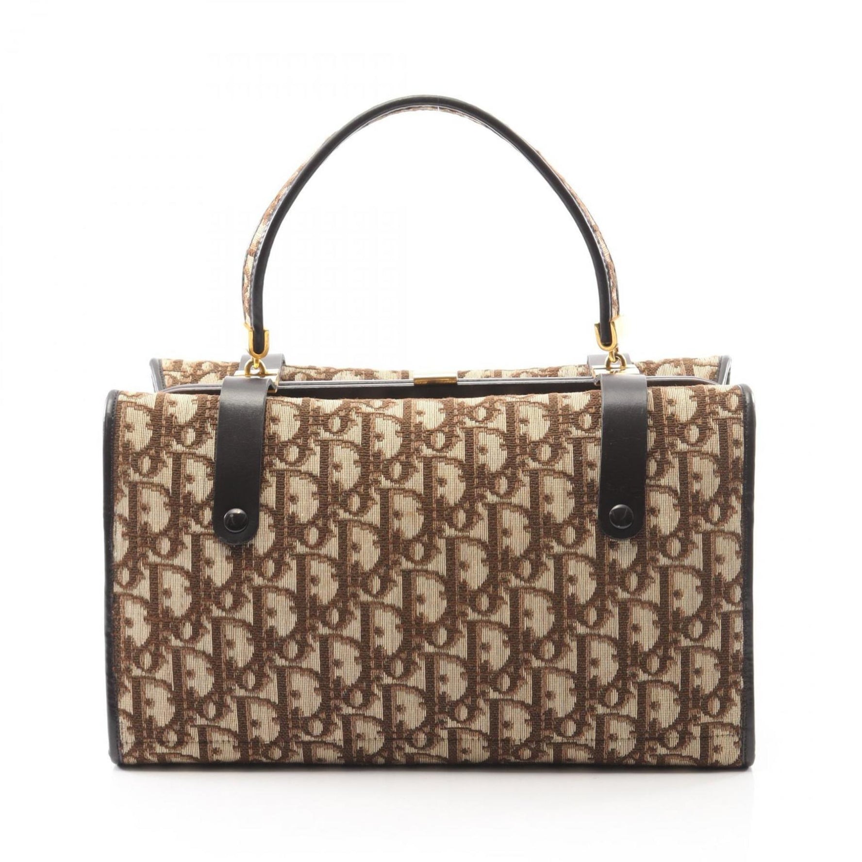Christian Dior Dior Trotter handbag, canvas and leather, beige brown