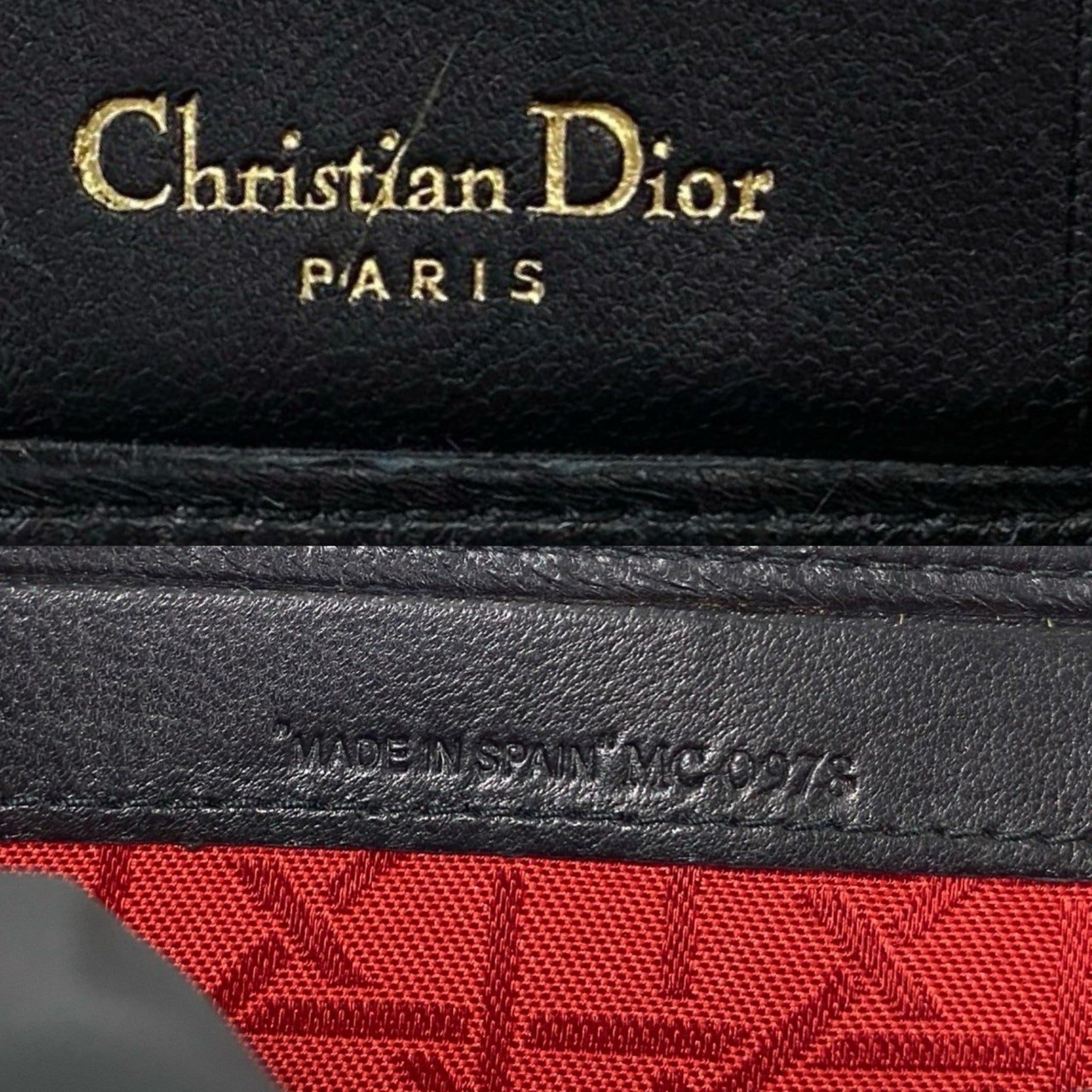 Christian Dior Cannage Leather Tri-fold Wallet with Bill Compartment and Coin Purse