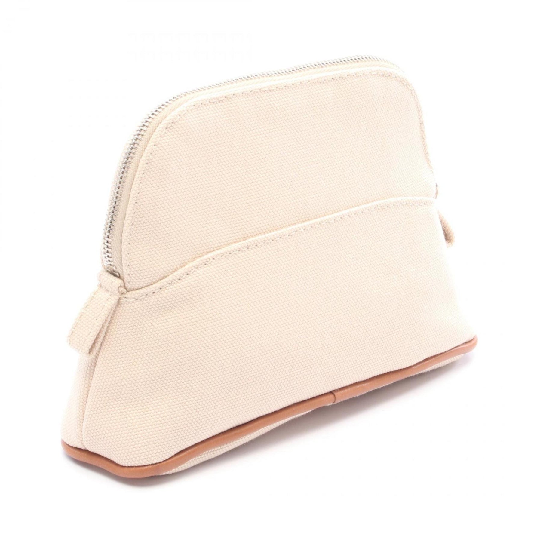 Hermes Hermès Bolide Pouch 15 Mini Bag Canvas Leather Ivory Brown