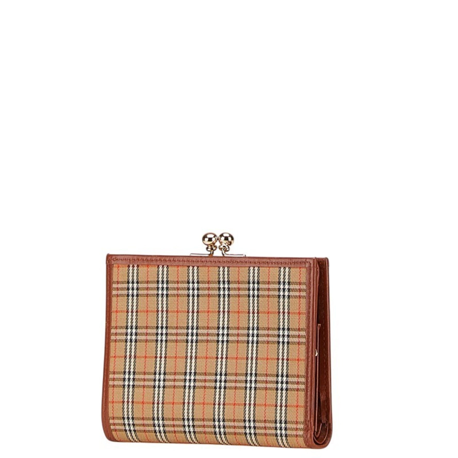 Burberry Nova Check Bifold Wallet Canvas and Leather