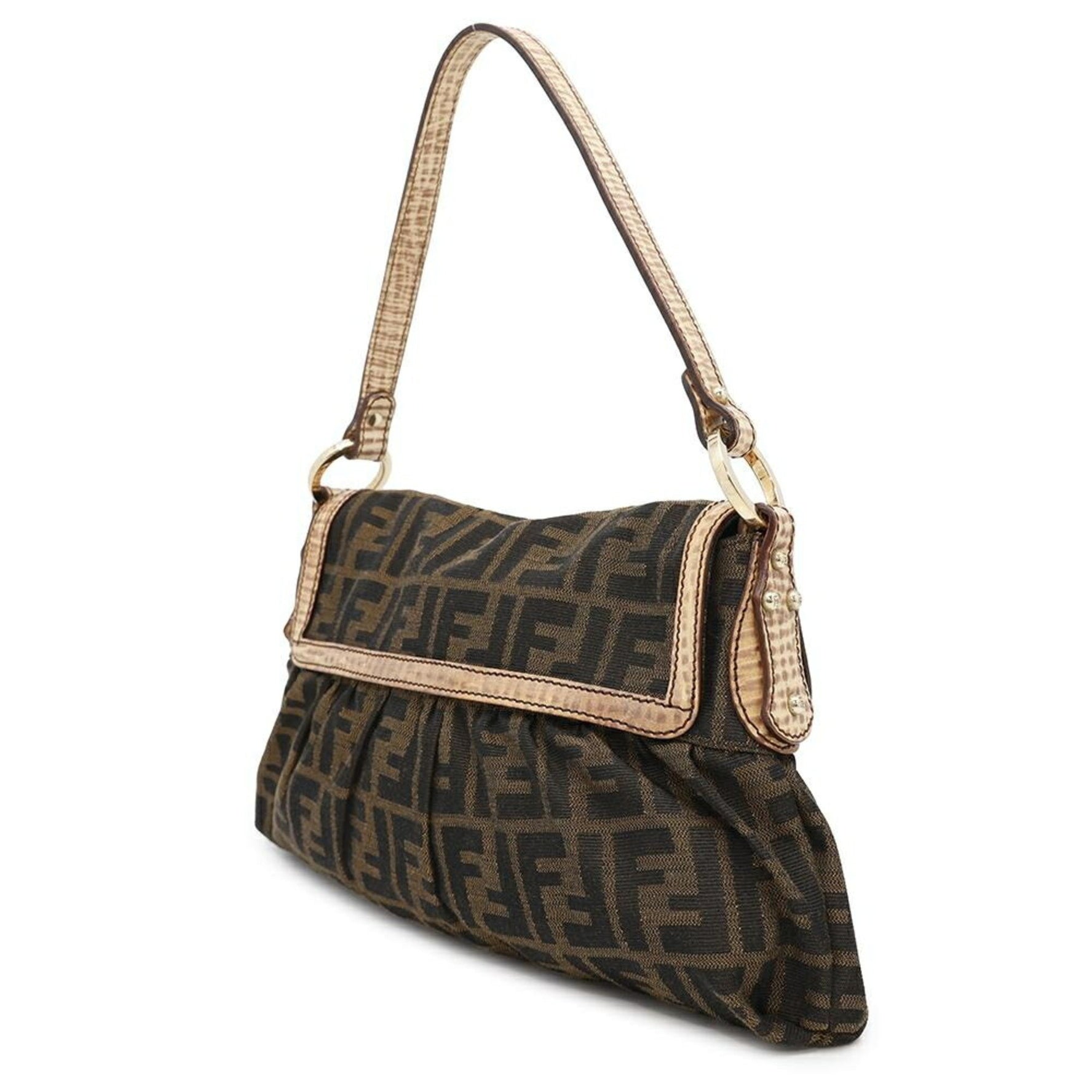 Fendi Shoulder Bag Zucca Pattern Canvas 8BR445 FENDI