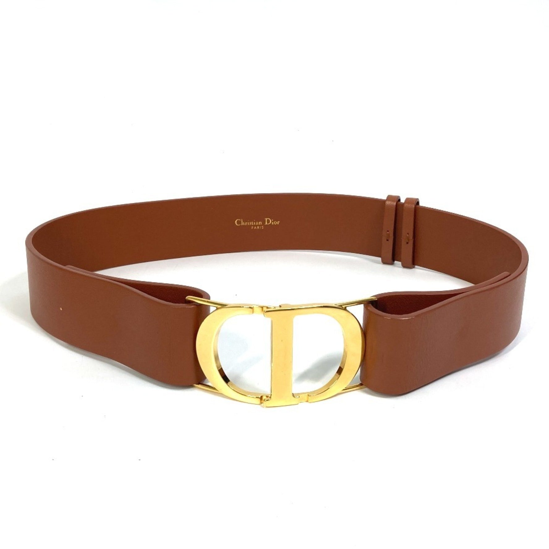 Christian Dior Dior CD logo Saddle belt with buckle, leather, like new