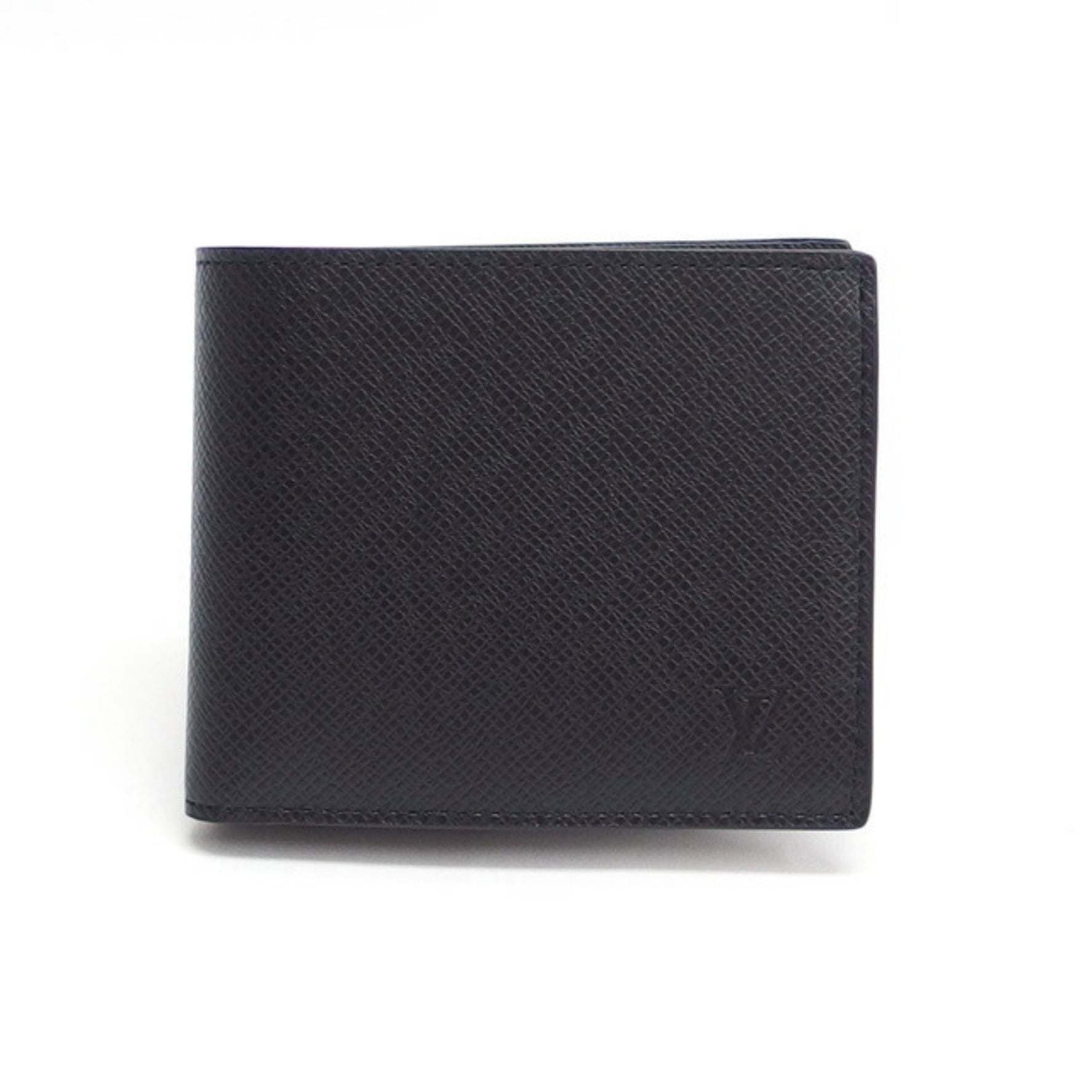 Louis Vuitton Taiga Portefeuille Marco MM Bifold Compact Wallet Black