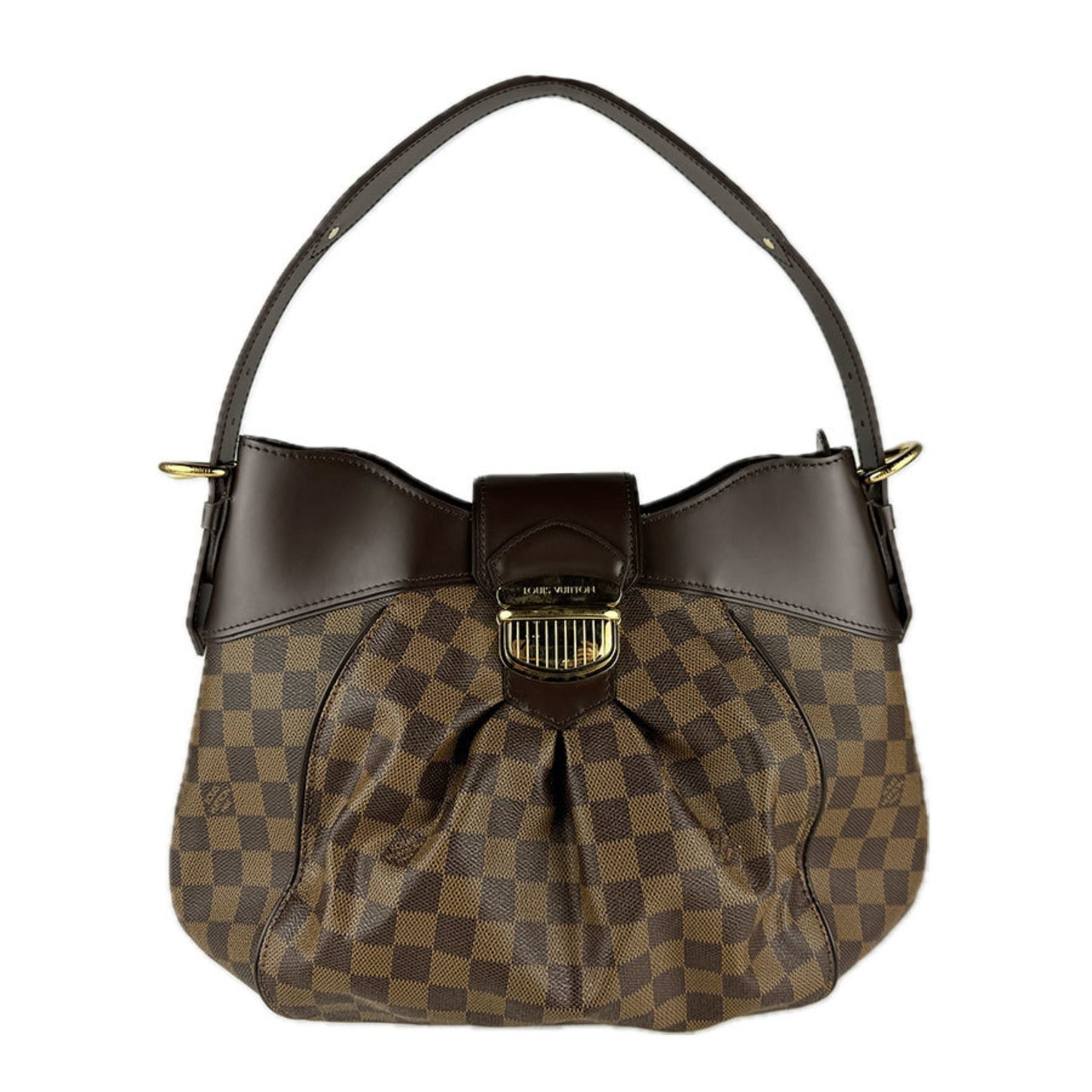 Louis Vuitton Damier Sistine MM Shoulder Bag in Canvas and Leather