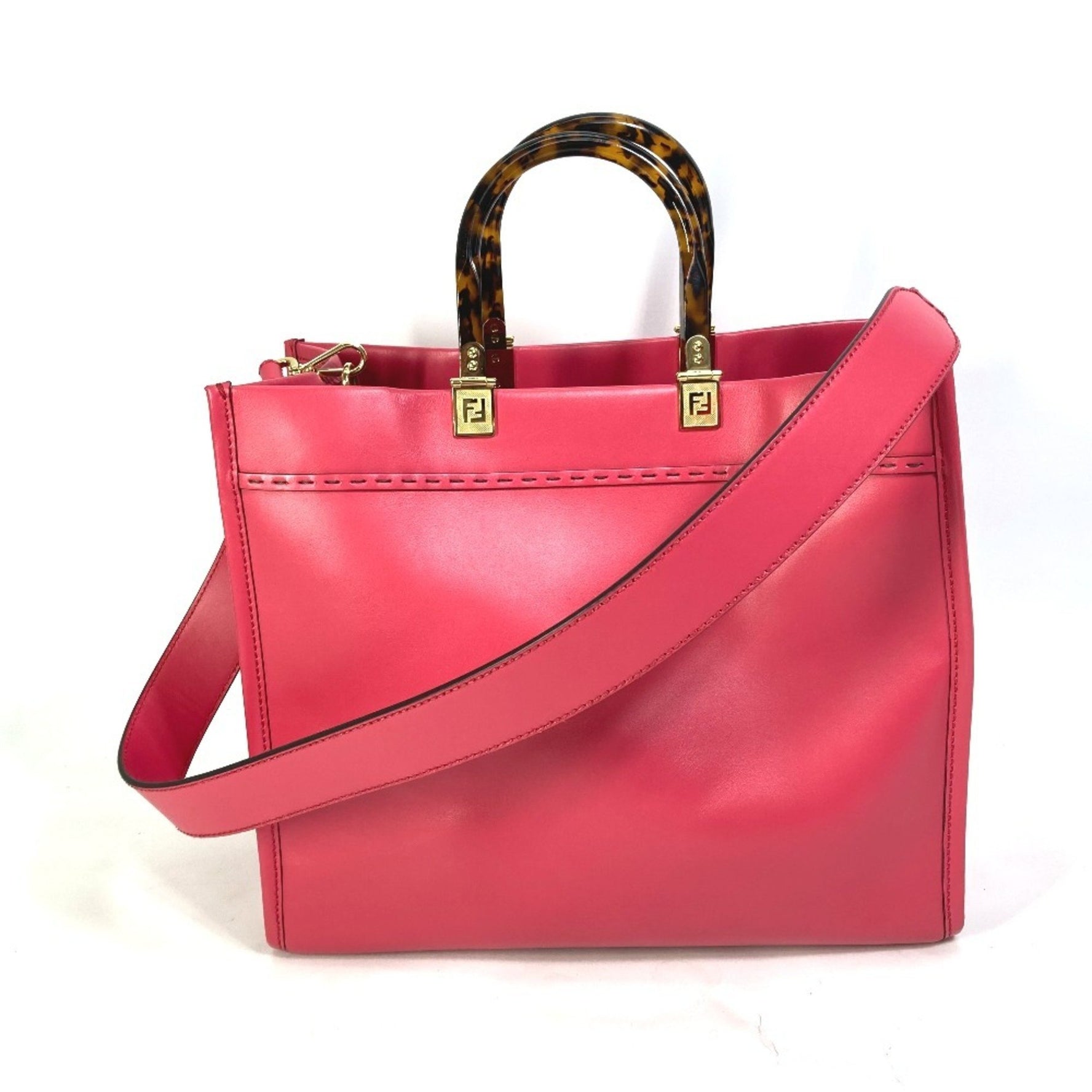 FENDI Sunshine Shopper Shoulder Bag, Tote Leather