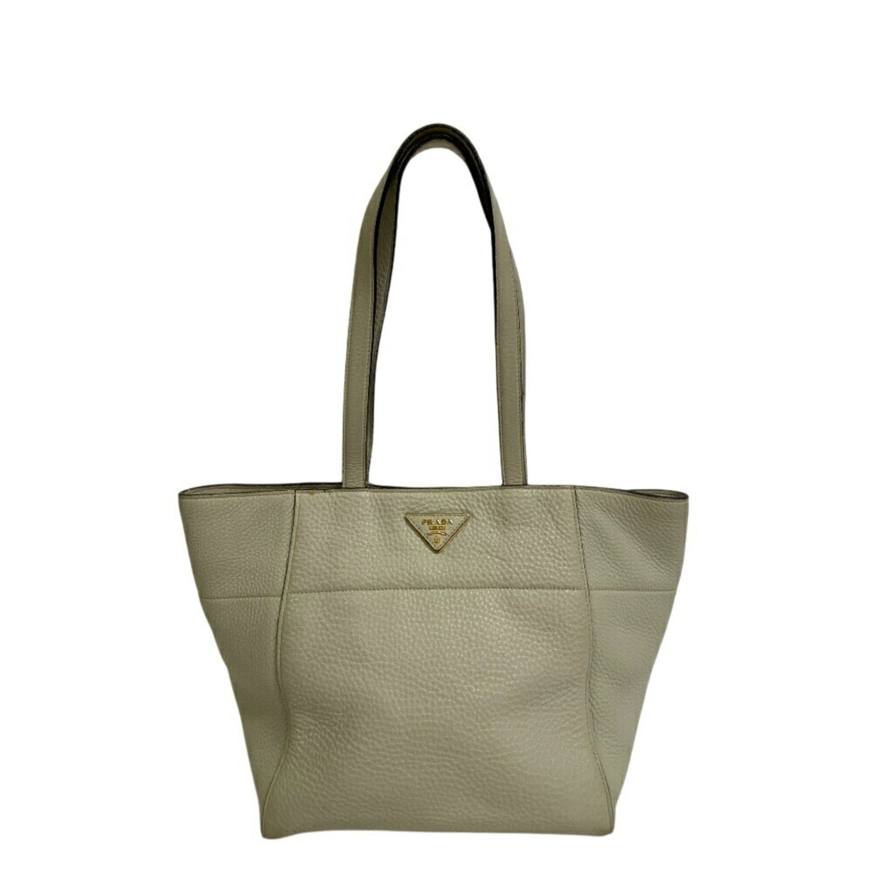PRADA Prada BR5092 Handbag, 2-way Shoulder Bag, Vitello Dino Tote White, Women's