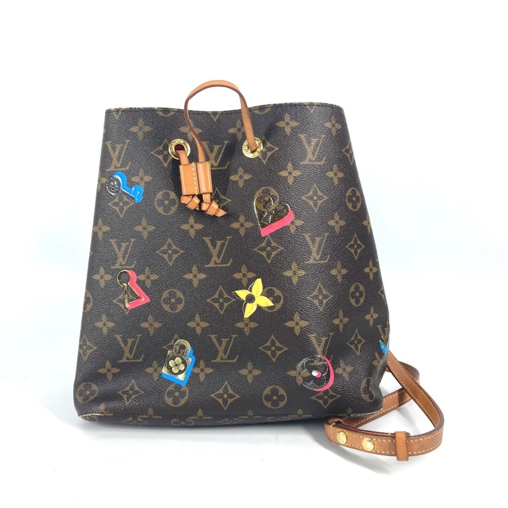 Louis Vuitton Monogram Lovelock NeoNoe Bag Crossbody Drawstring Shoulder Canvas