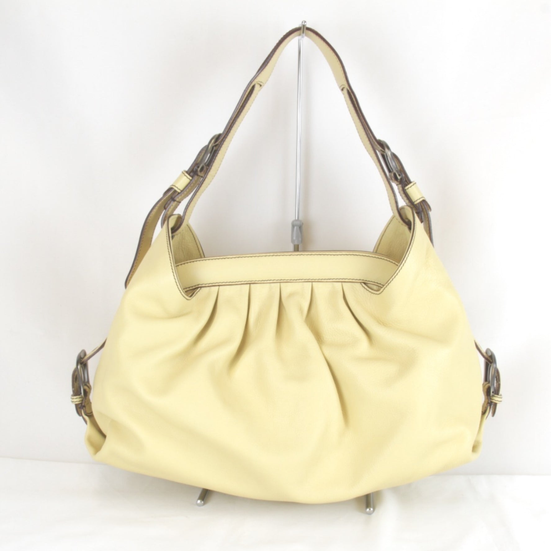 FENDI bag handbag leather gathered