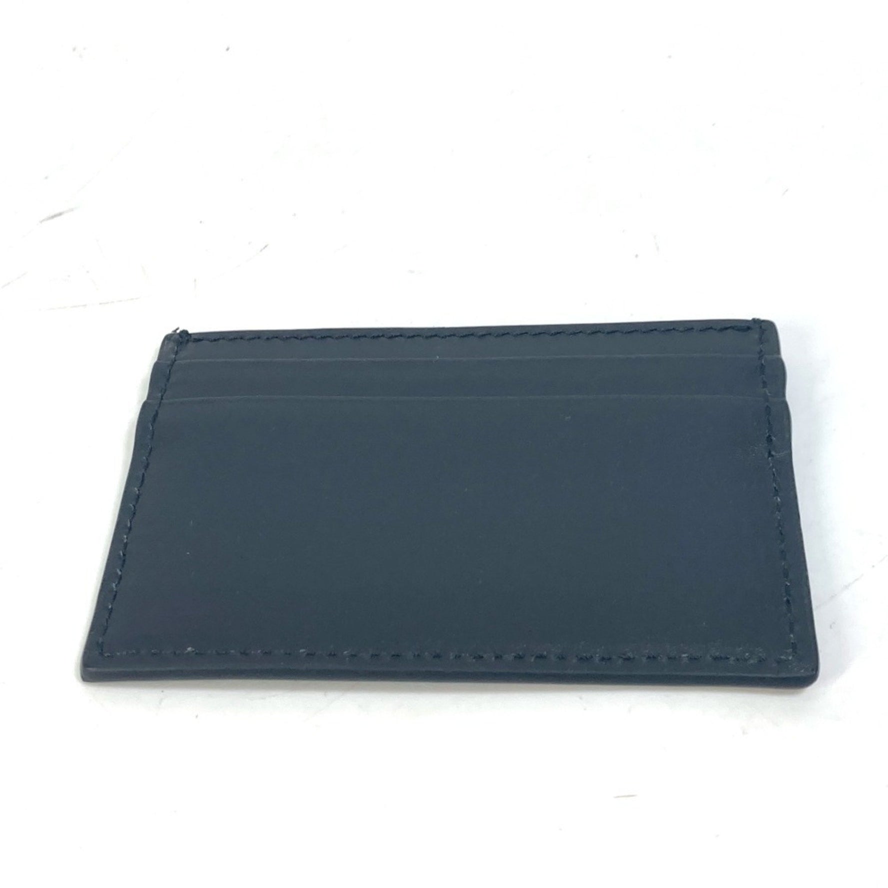 GUCCI Logo Business Card Case Leather Men's Black