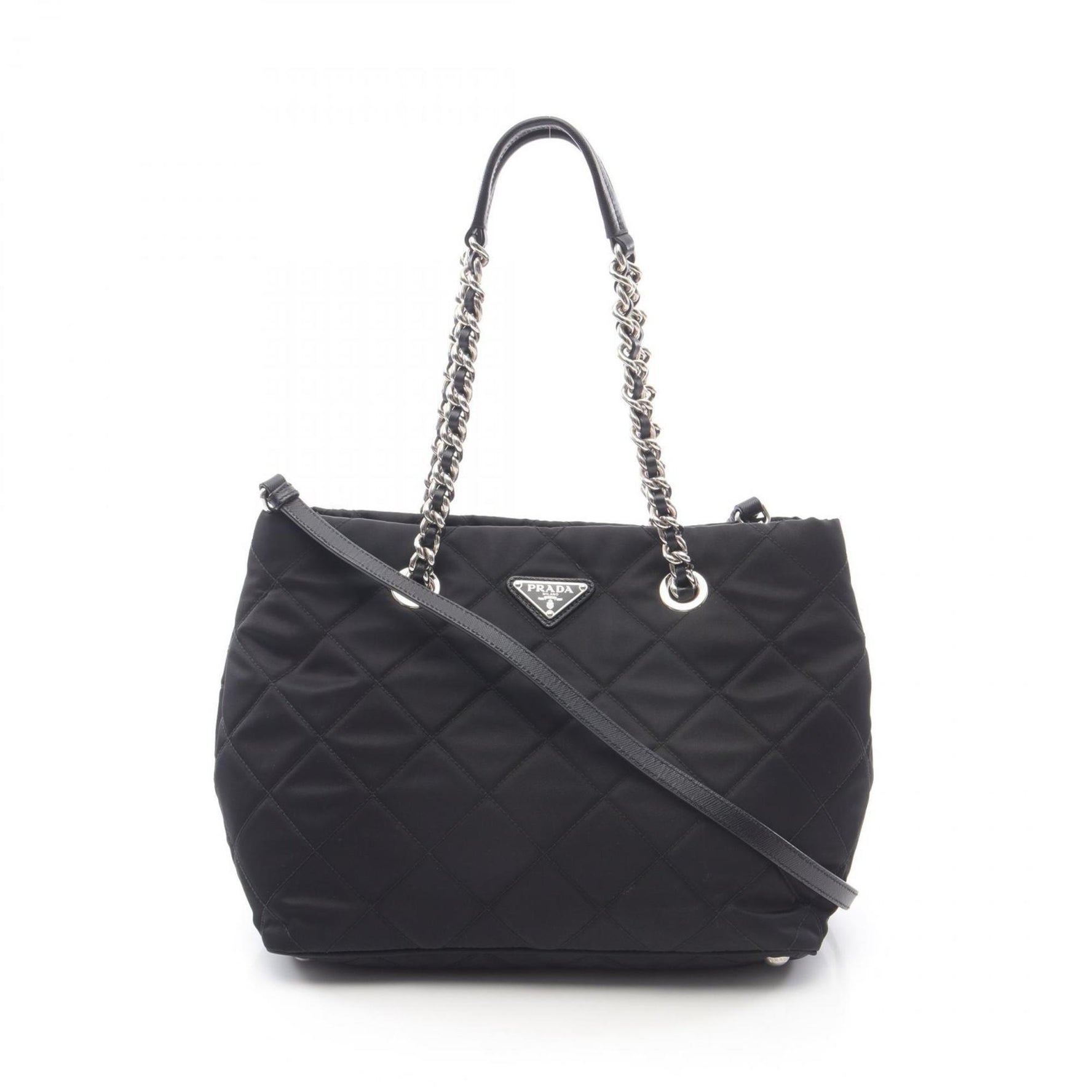 Prada TESSUTO IMPUNTU Tote Bag in Nylon and Saffiano Leather