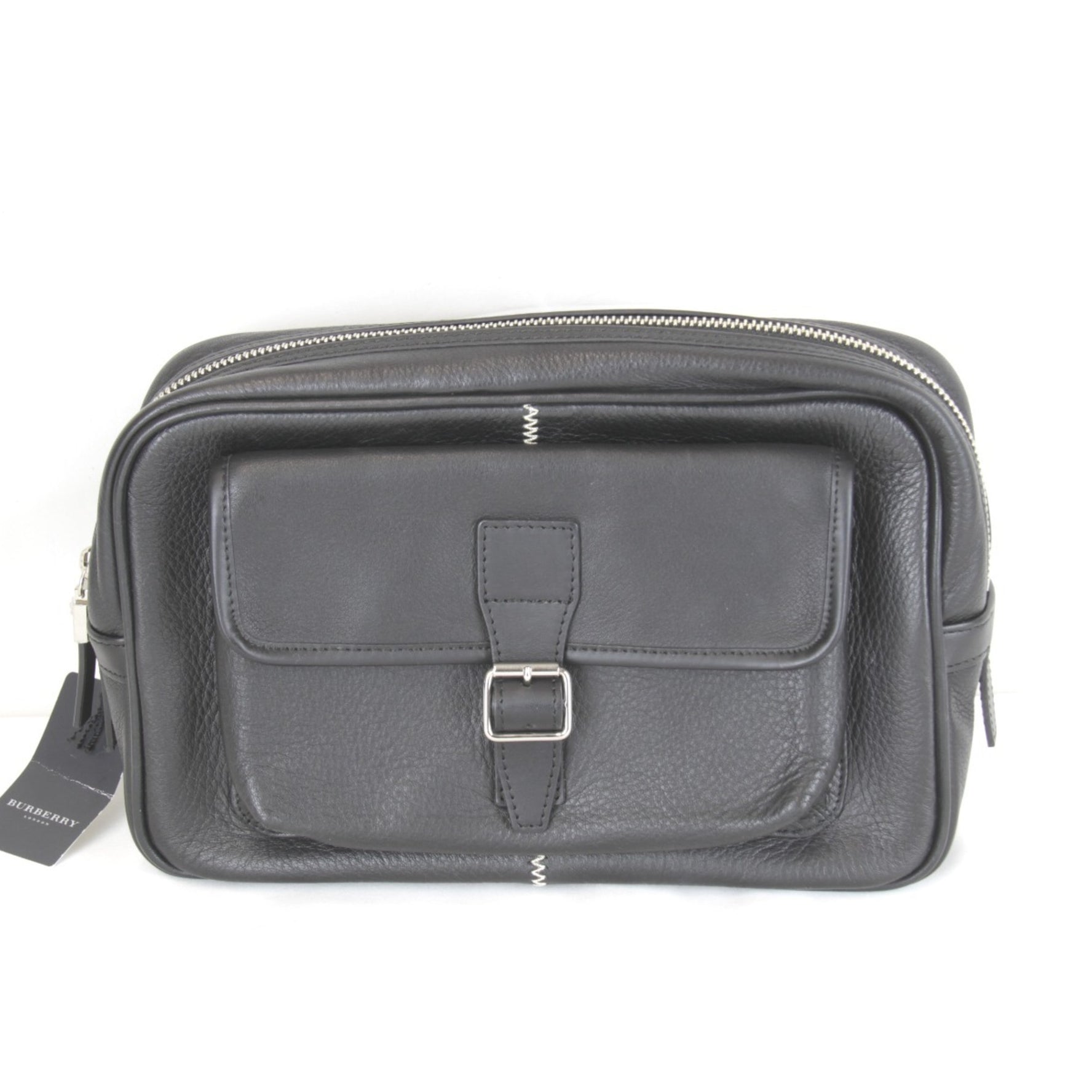 BURBERRY Stitch Clutch Bag/Second Bag Leather/Cotton