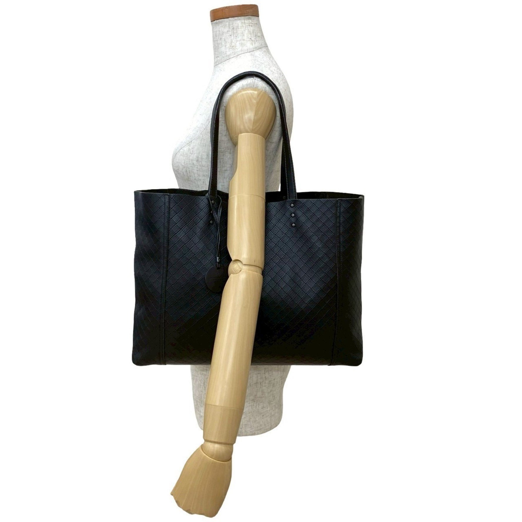 BOTTEGA VENETA Intreccio Mirage Leather Tote Bag, Size