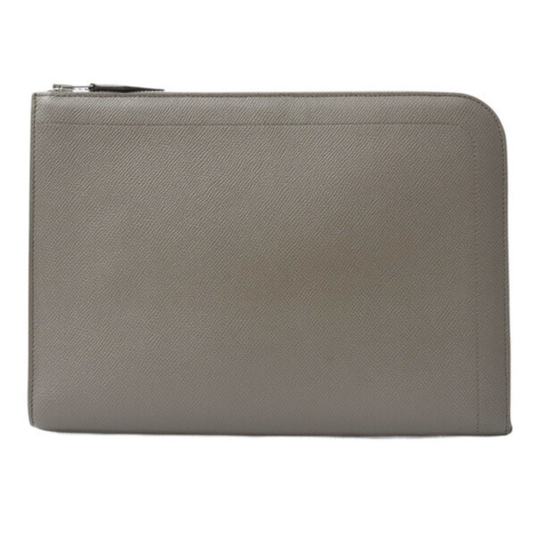Hermes Men's Zip Tablet Unexpected Horse X Stamp Epsom Leather Grey