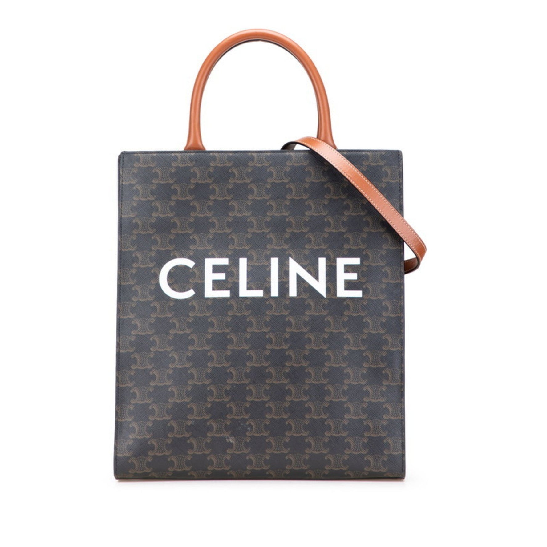 Celine Triomphe Vertical Cabas Tote/Shoulder Bag, Leather