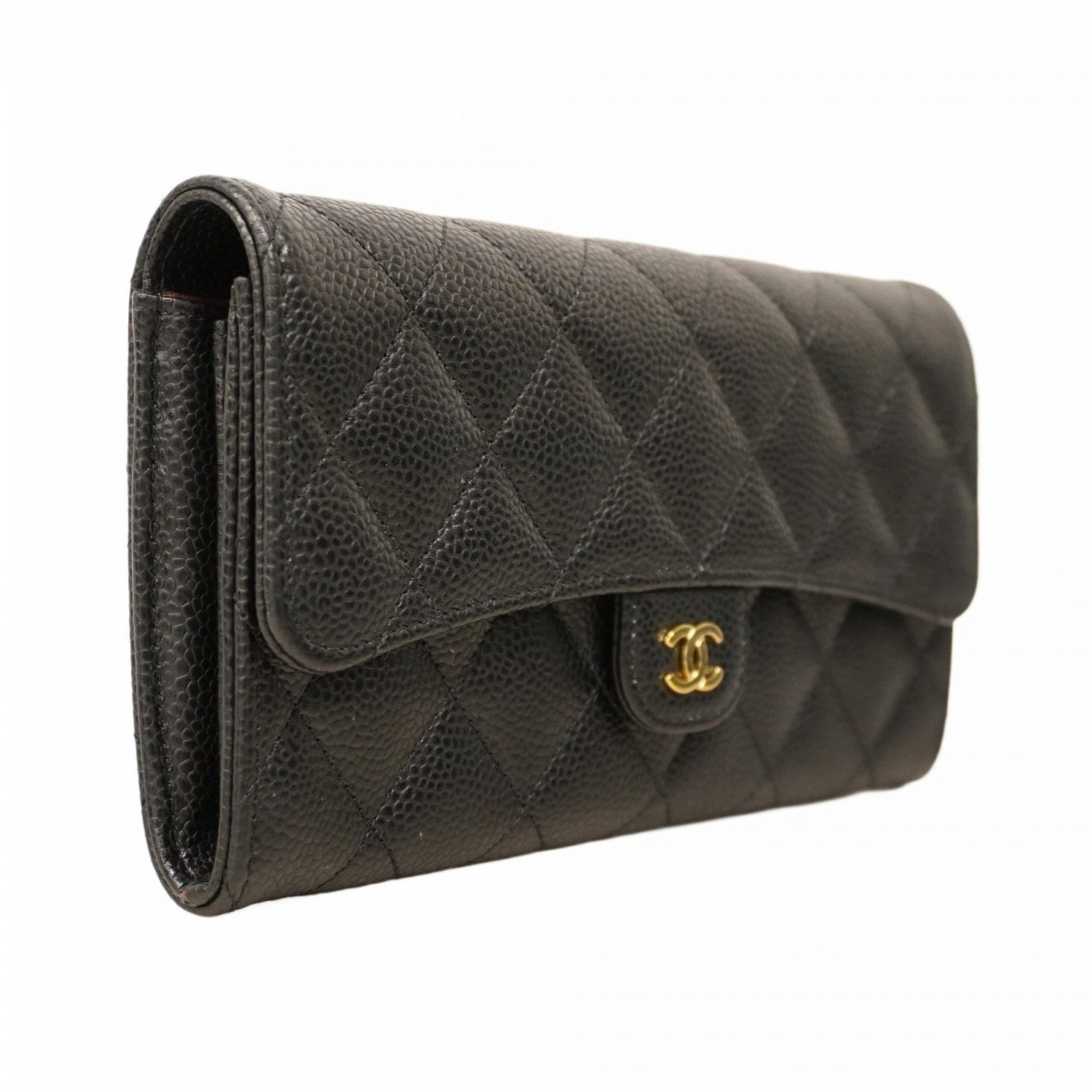 Chanel Matelasse Caviar Leather Long Wallet