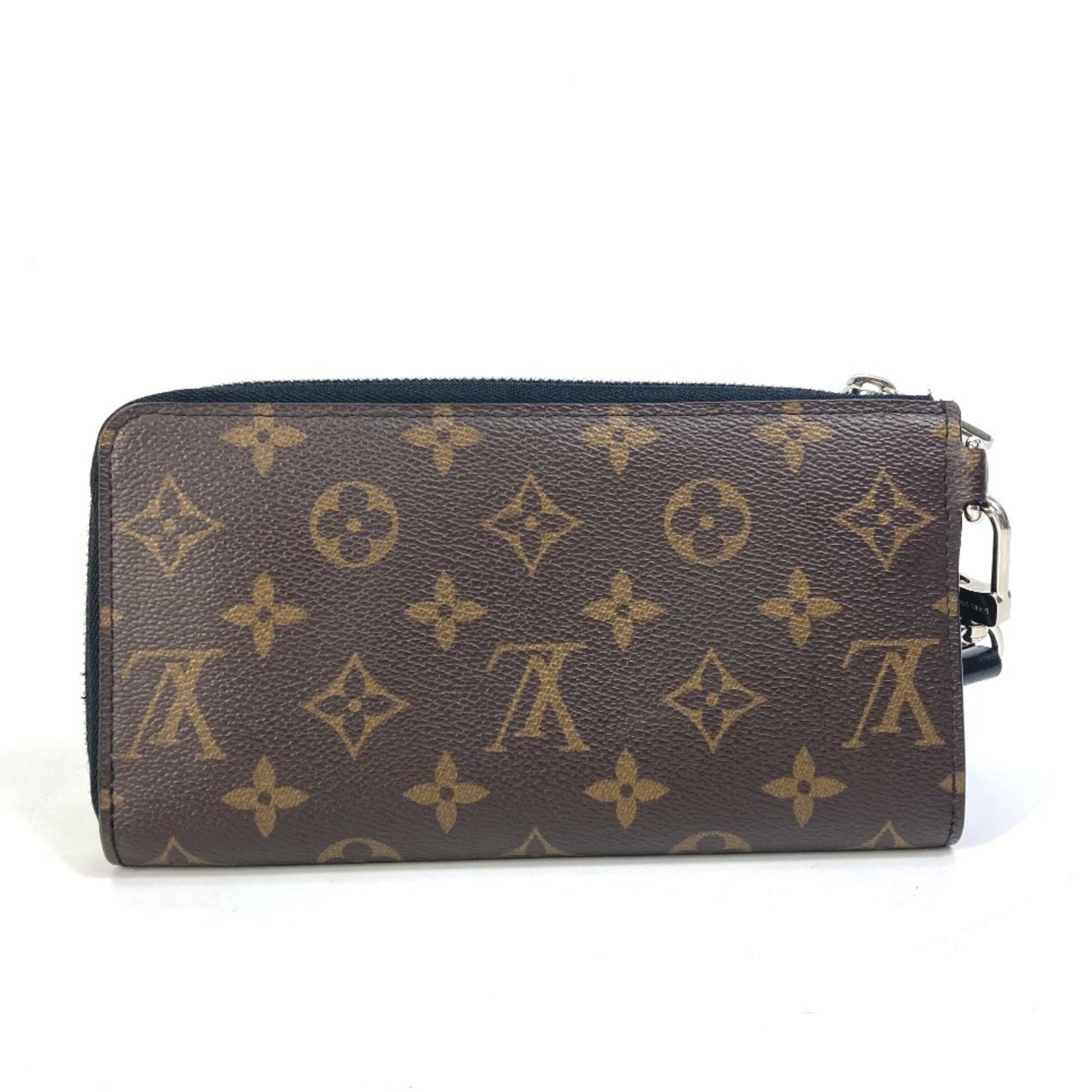 LOUIS VUITTON M69407 Monogram Macassar Zippy Dragonne Long Wallet with Strap, Canvas, Men's, Brown