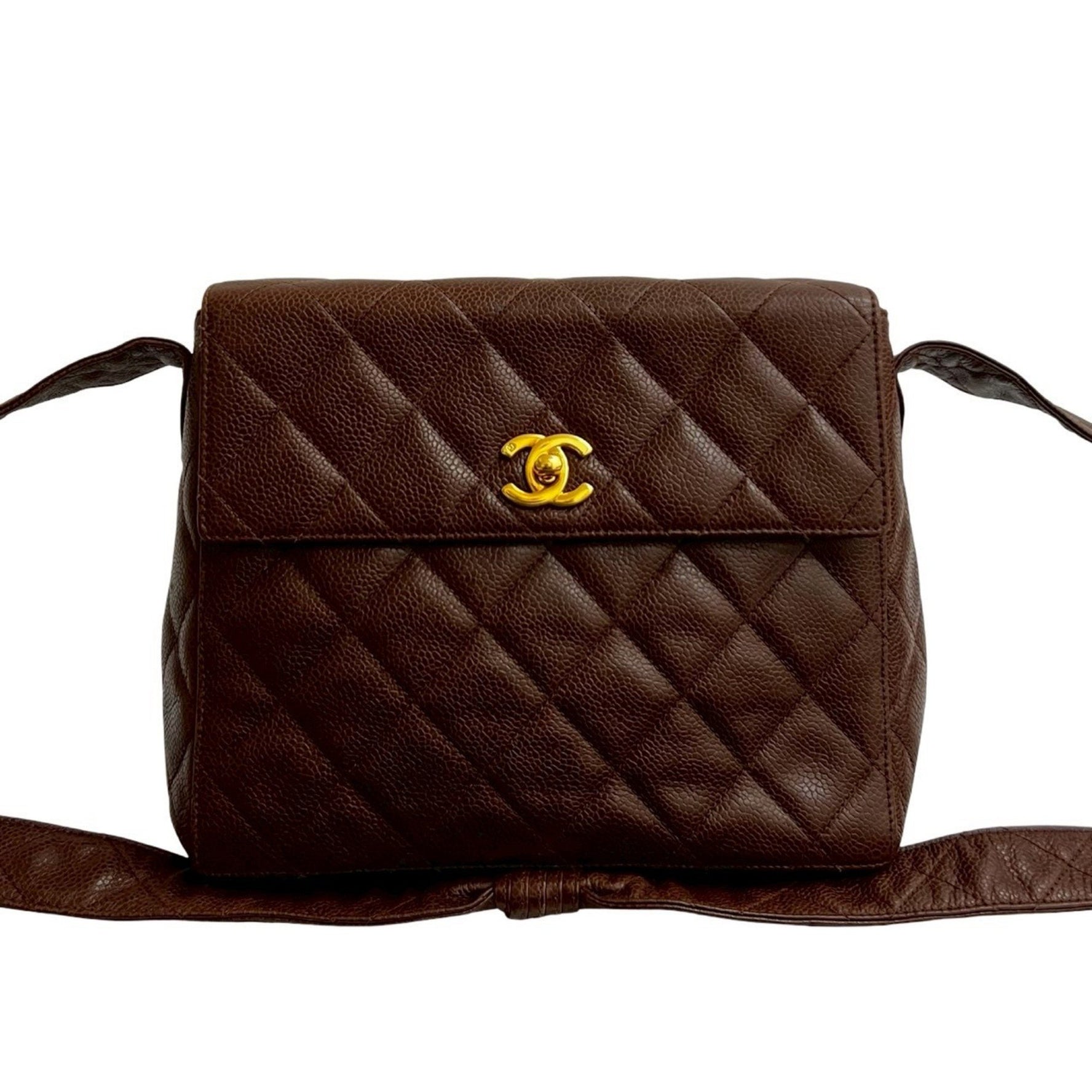 Seal No. 4 CHANEL Matelasse Coco Mark Caviar Leather Shoulder Bag