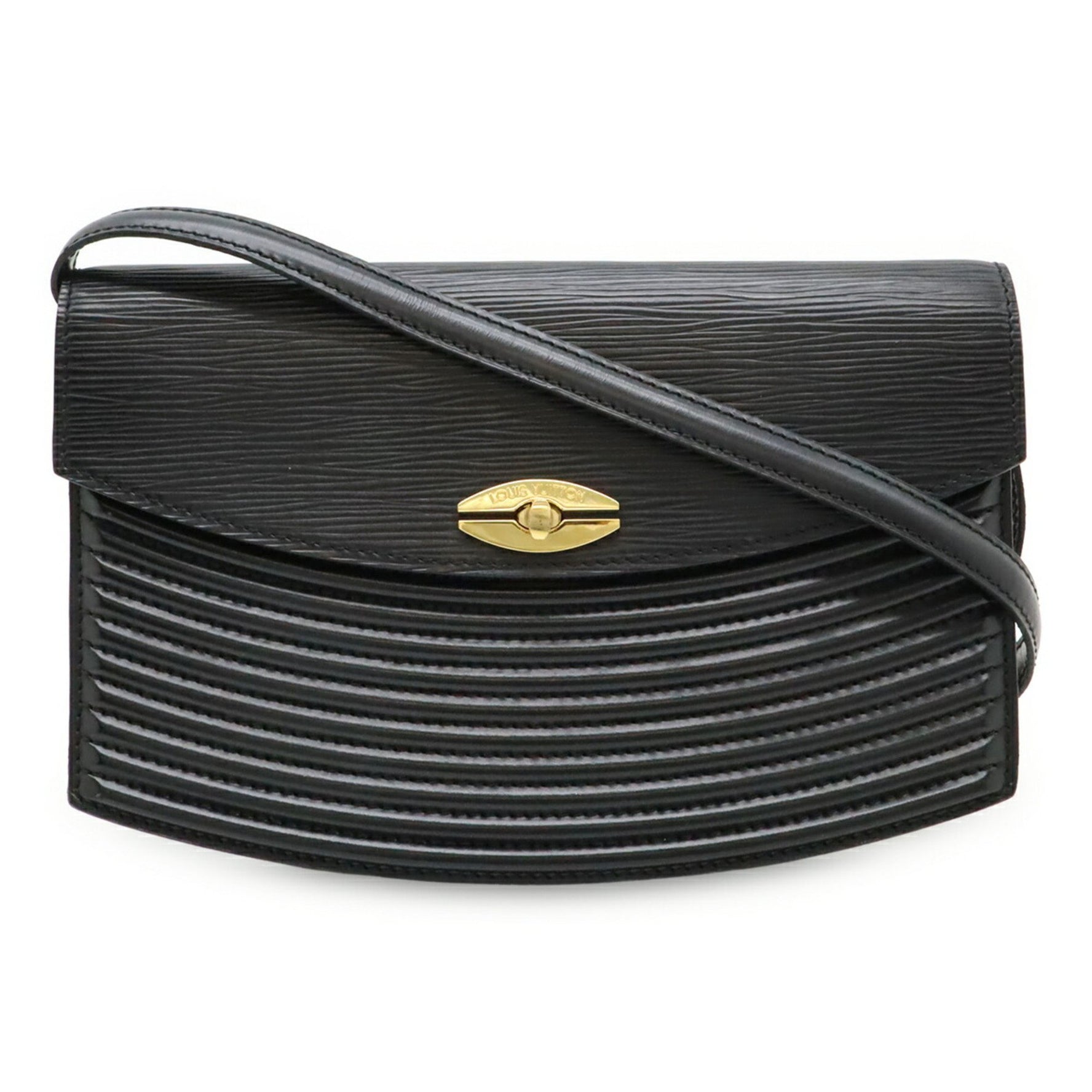 LOUIS VUITTON Epi Prebourg Shoulder Bag/Pochette/Clutch Bag in Noir Black