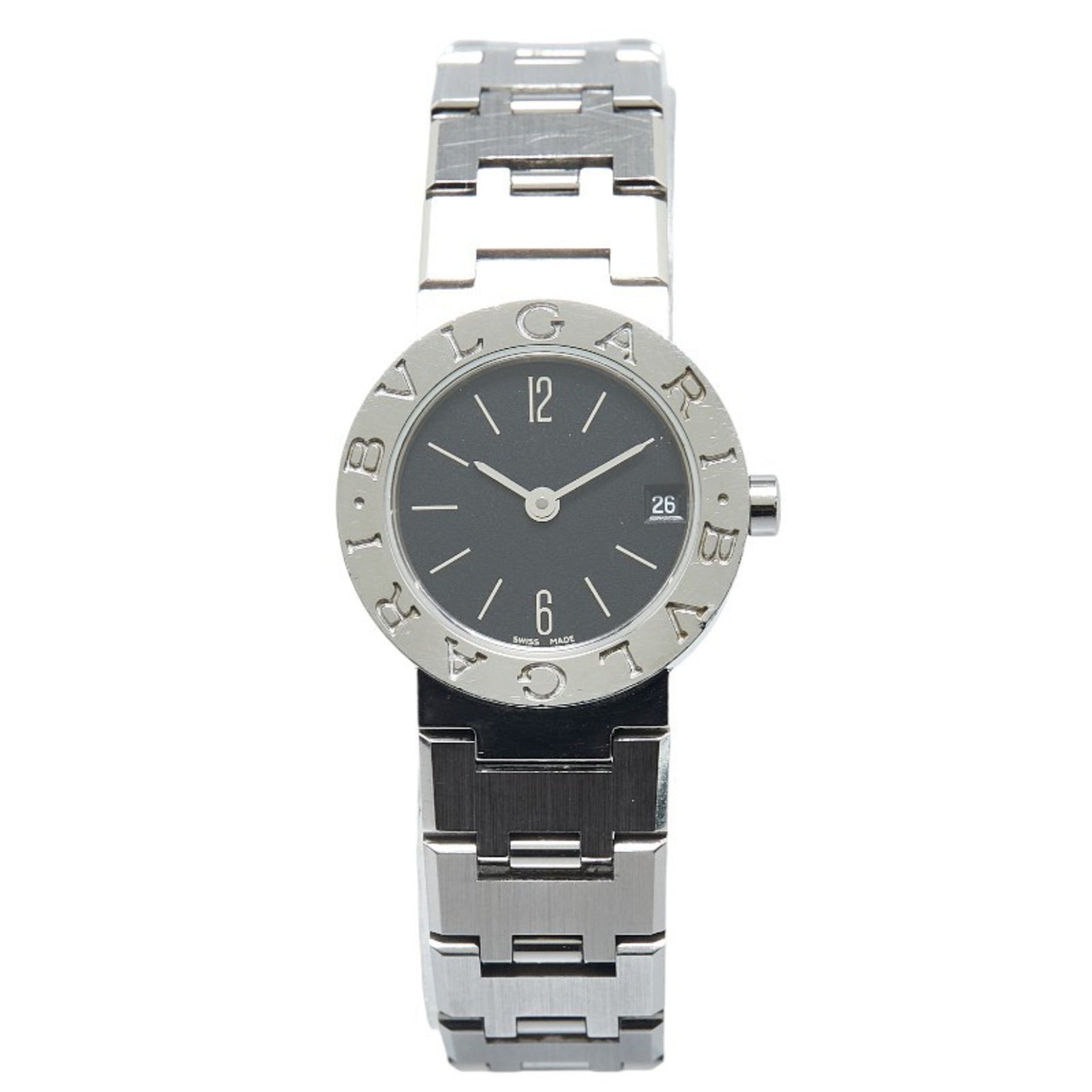 BVLGARI Watch Quartz Black Dial Stainless Steel