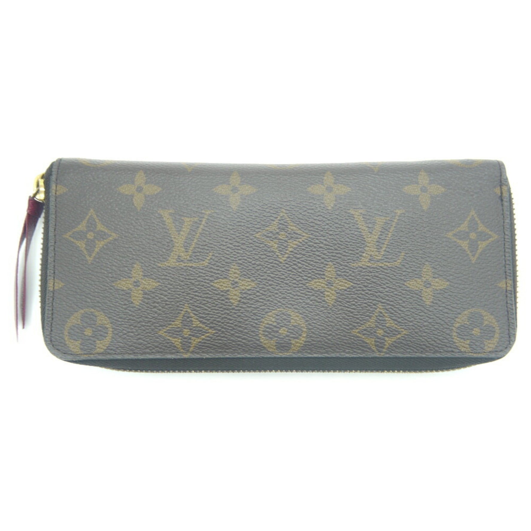 LOUIS VUITTON Louis Vuitton Long Wallet Portefeuille Clemence Monogram Fuchsia Round M60742