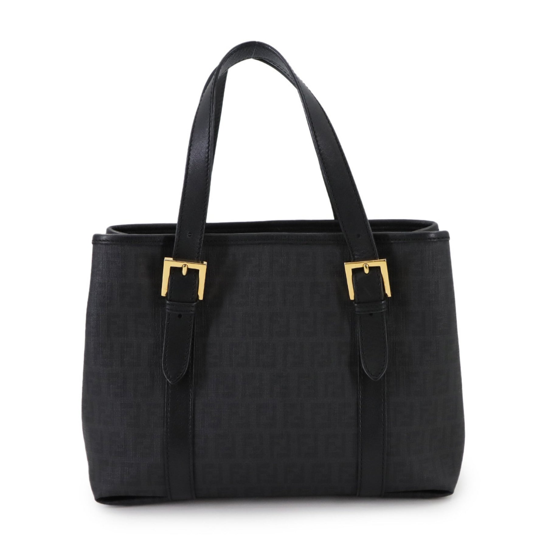 Fendi Zucchino Handbag, PVC Leather with Gold Hardware
