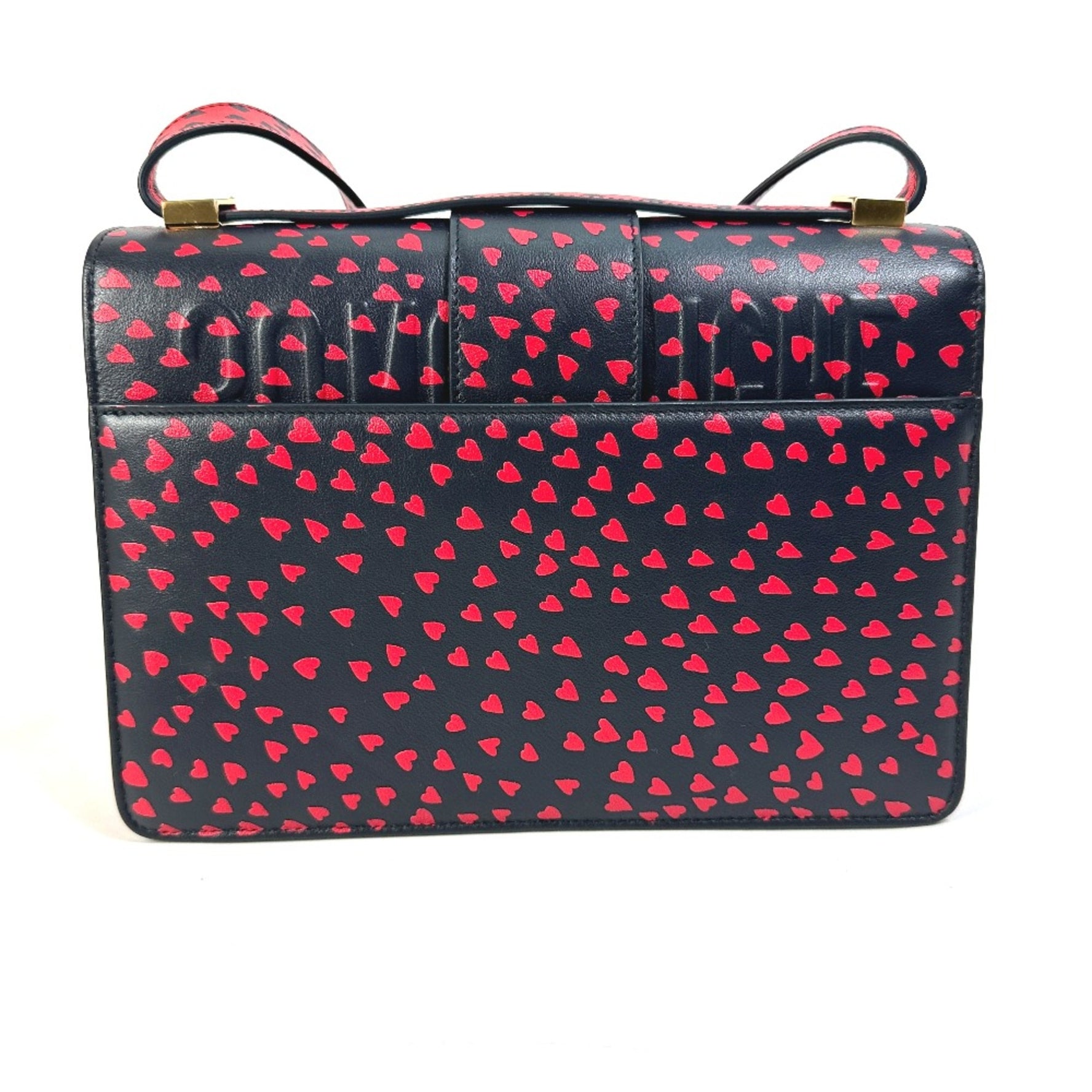 Christian Dior Christian heart Logo Crossbody Shoulder Bag Red
