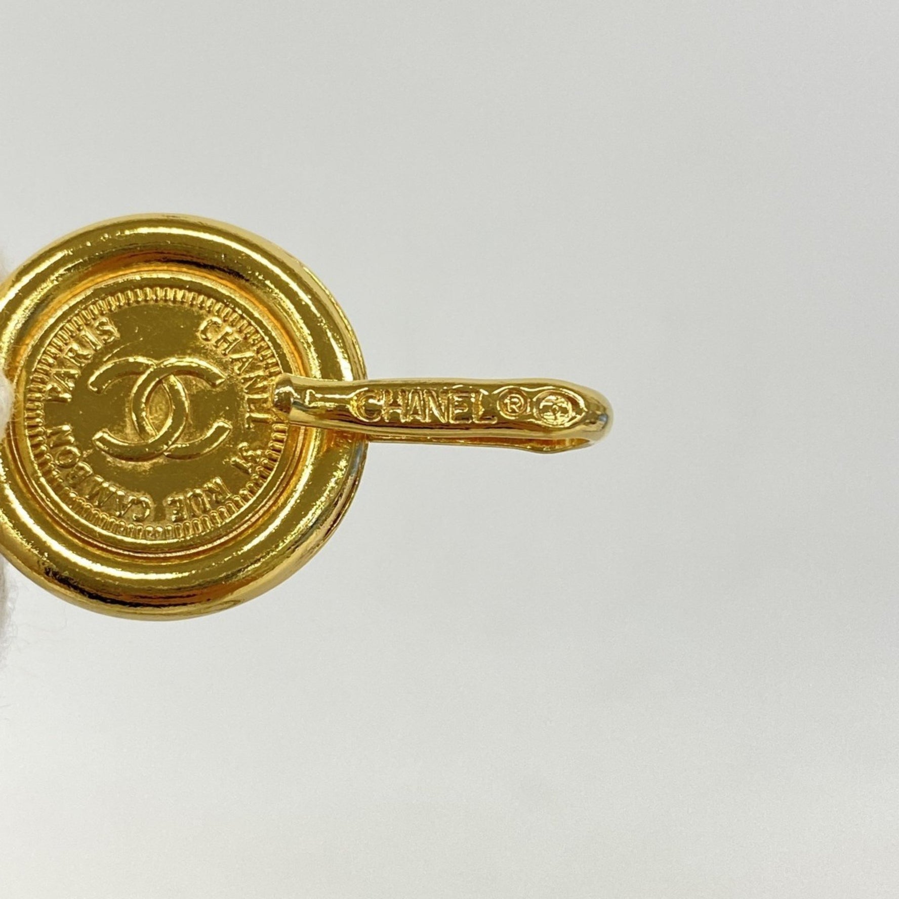 Chanel belt black gold chain ladies