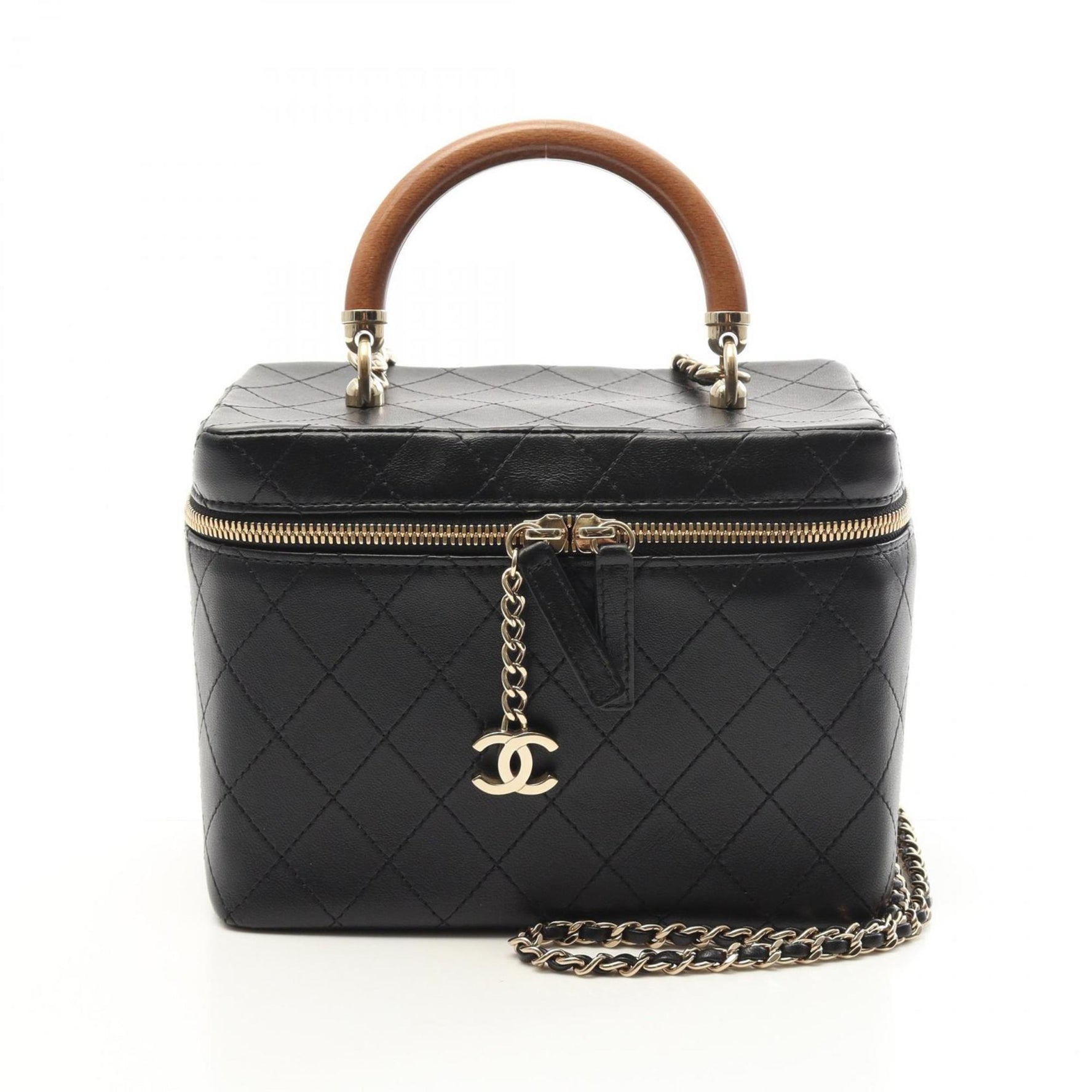 CHANEL Matelasse Vanity Bag Shoulder in Lambskin Leather