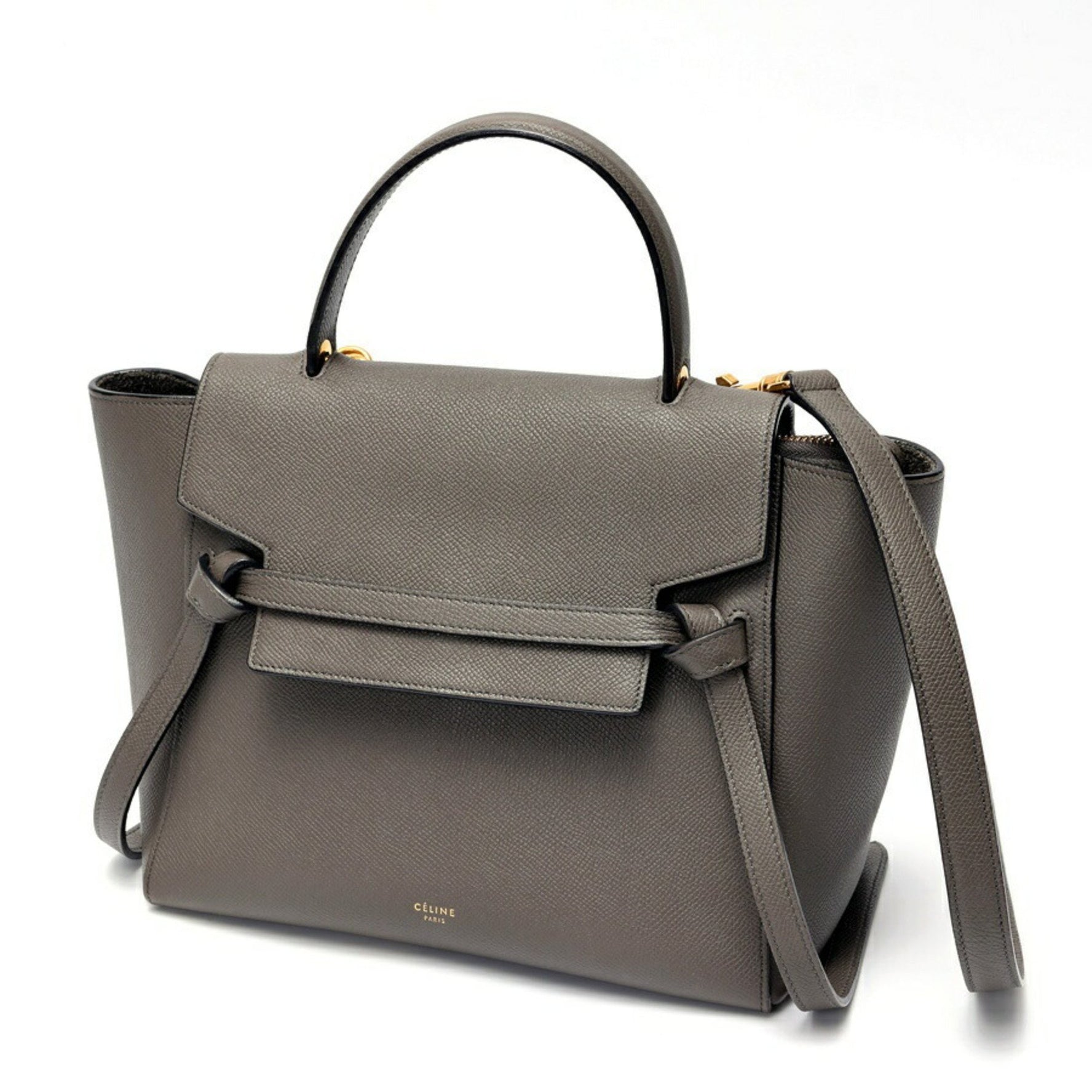 CELINE Belt Bag Micro Grained Calfskin Grey