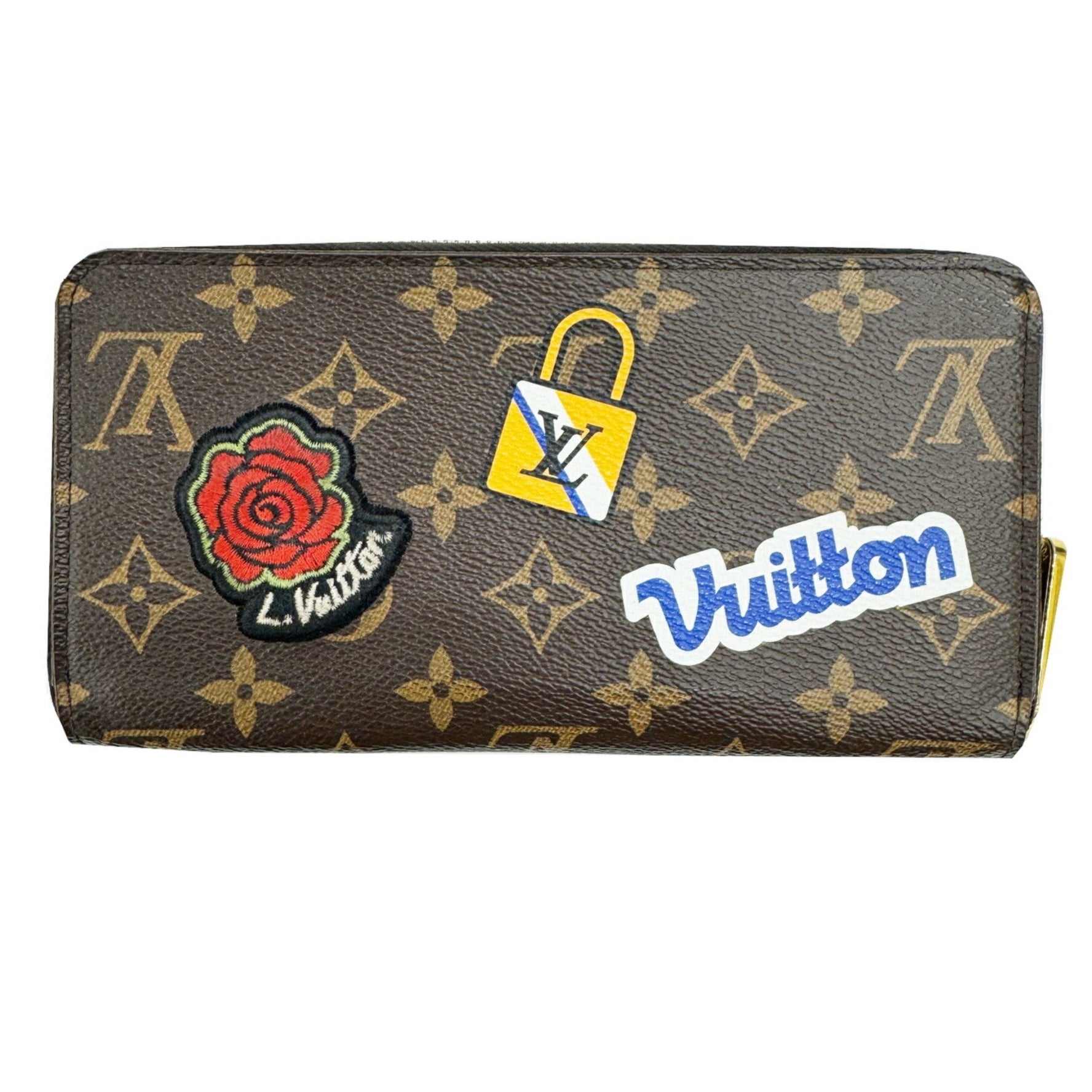 LOUIS VUITTON Zippy Wallet Monogram Patches M63392 Long Canvas Brown Women's Men's