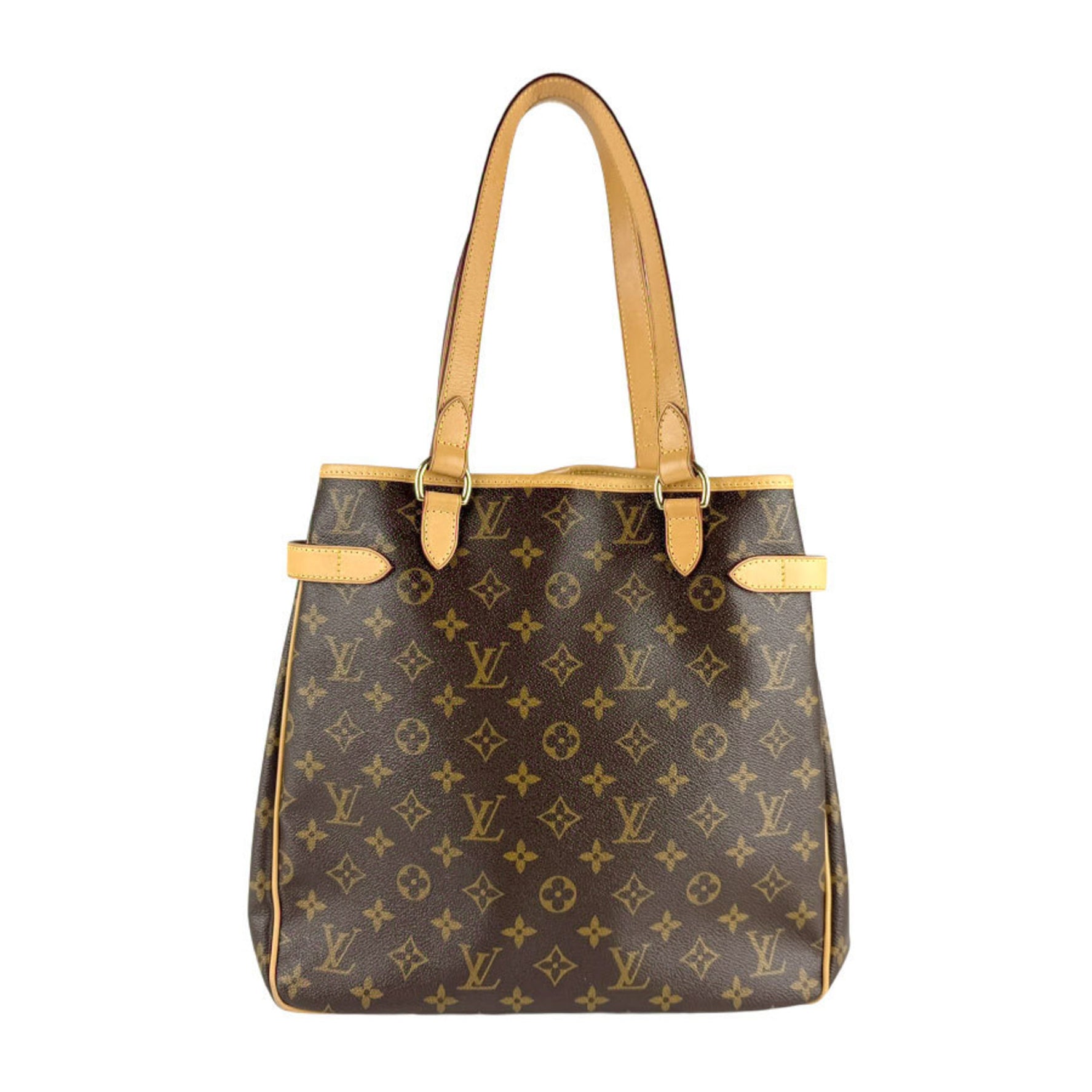 Louis Vuitton Monogram Batignolles Vertical Shoulder Bag in Canvas, Brown and Gold