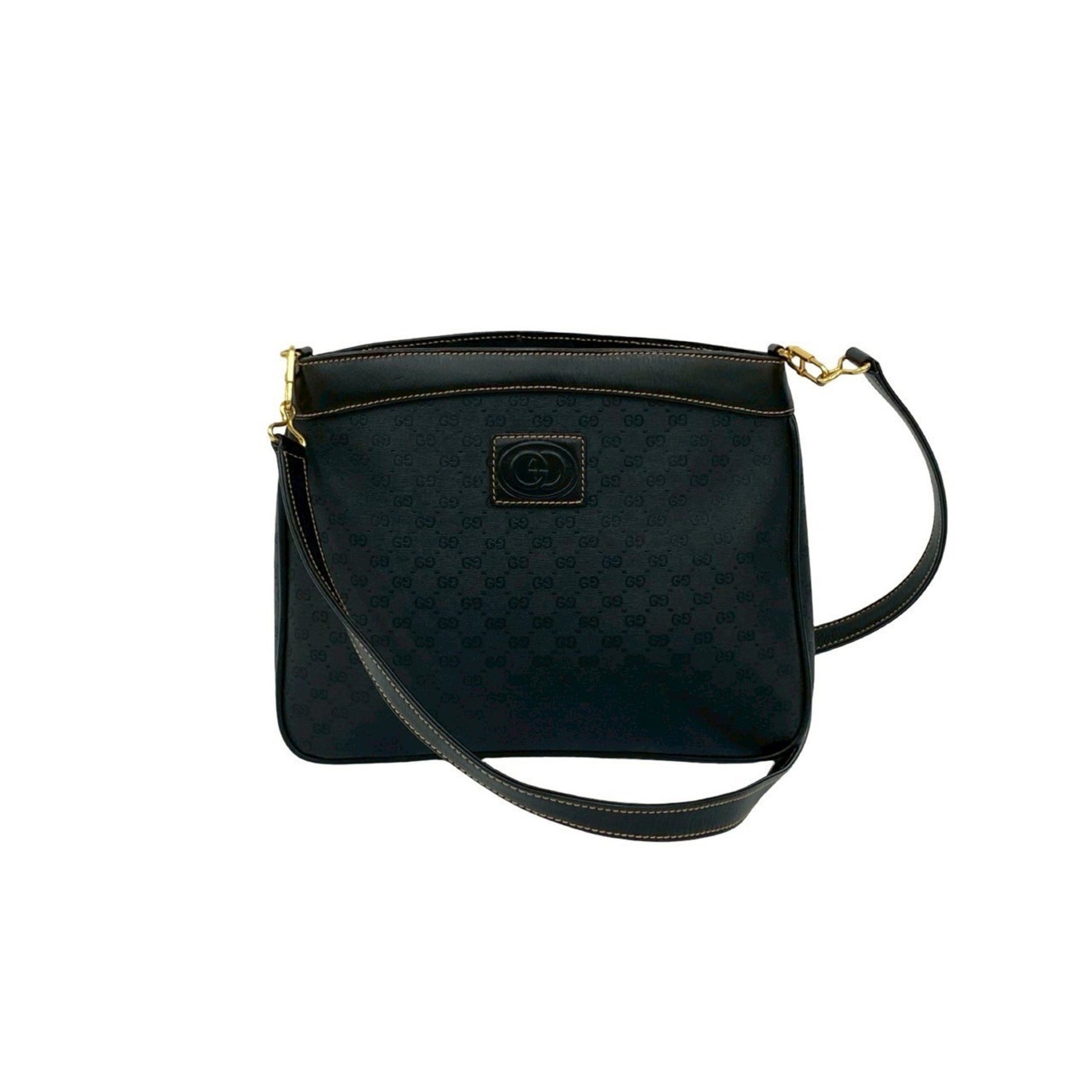 GUCCI Vintage Micro GG Logo Leather Mini Shoulder Bag/Pochette/Sacoche in