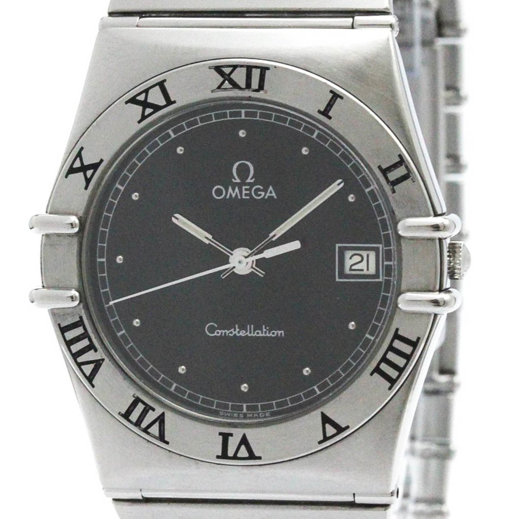 Polished OMEGA Constellation Stainless Steel Quartz Mens Watch 396.1070 BF580542