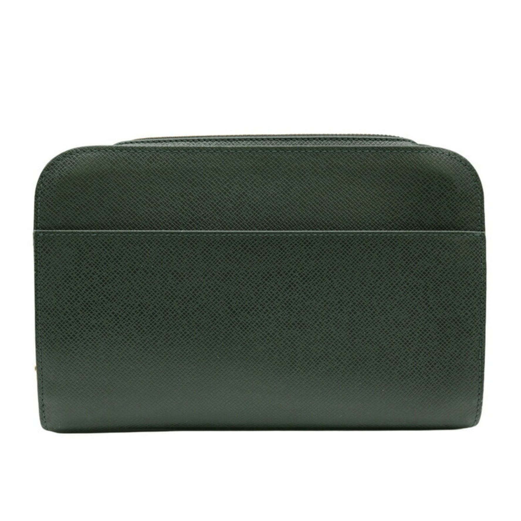 Louis Vuitton Taiga Baikal Second Bag Clutch Leather Esepia Green Dark