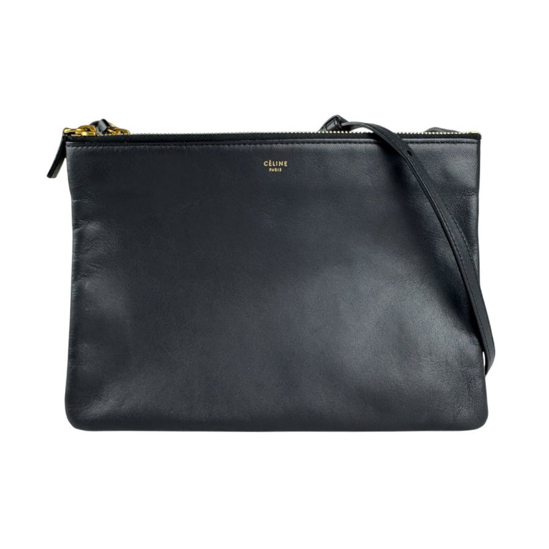 Celine Trio Large Shoulder Bag in Leather