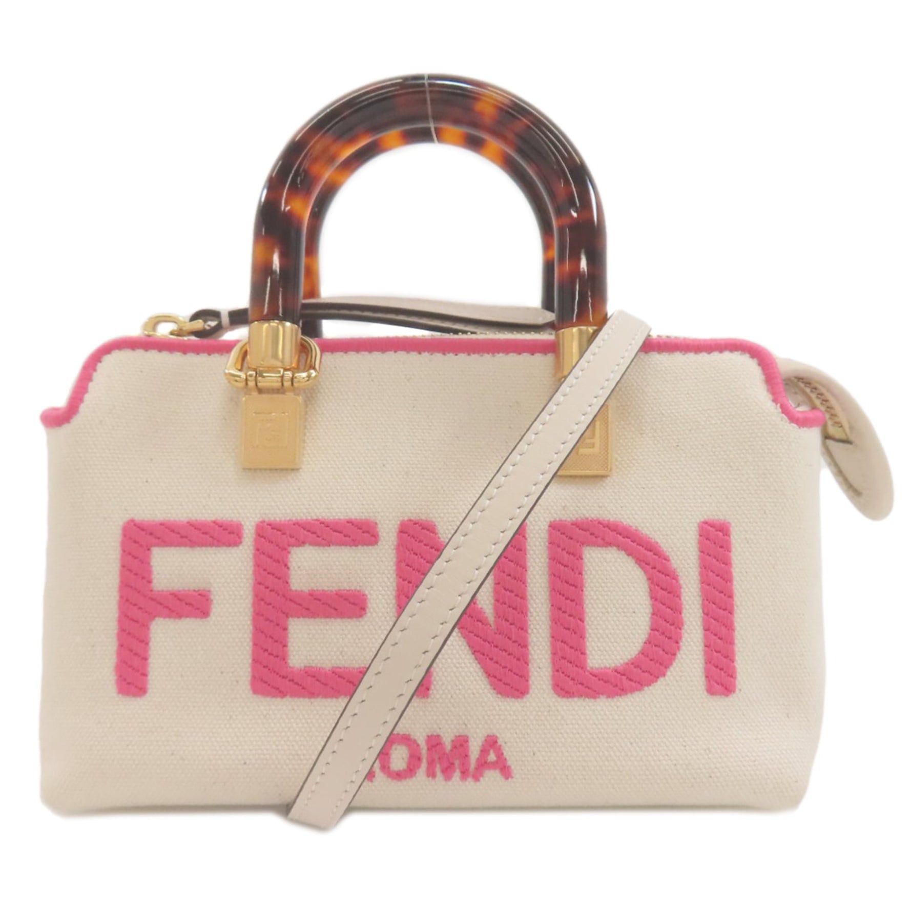 FENDI Mini By The Way Handbag Canvas