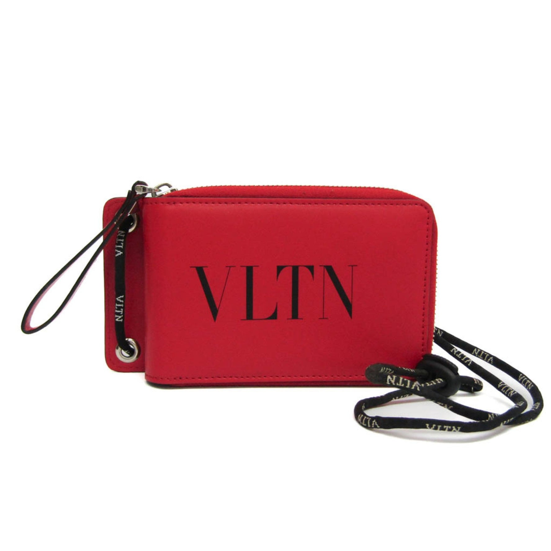 Valentino Garavani Women,Men Leather Chain/Shoulder Wallet Black,Red Color