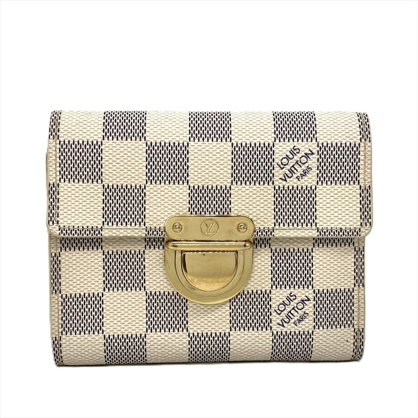Louis Vuitton Portefeuille Joy Tri-fold Wallet Damier Azur