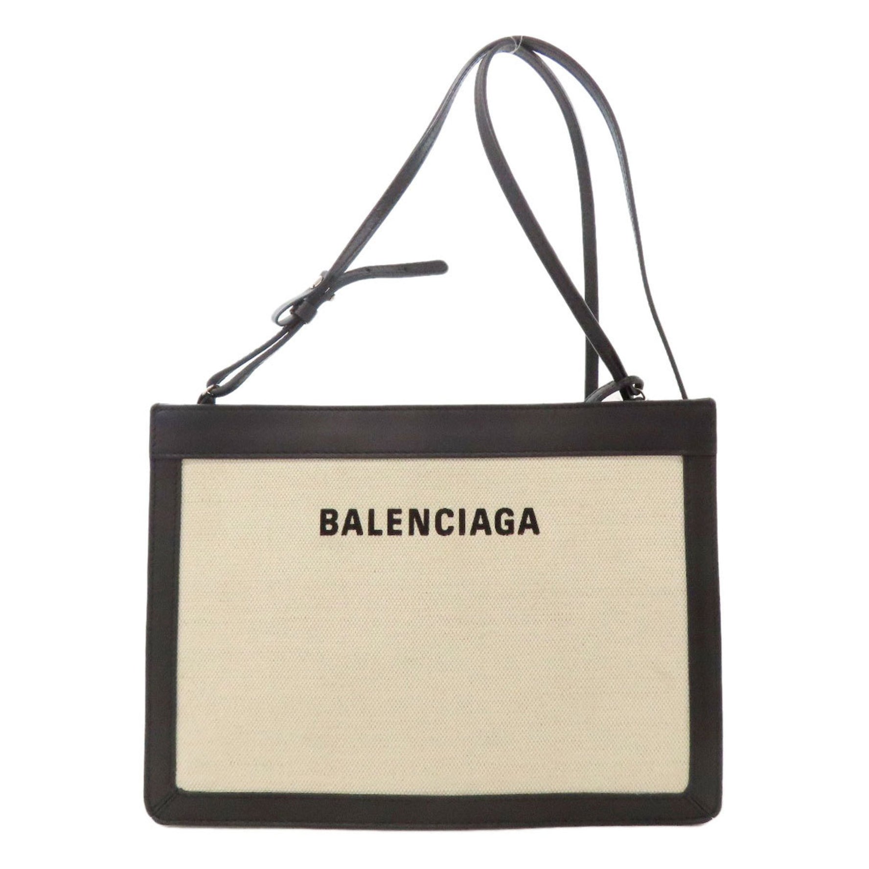 Balenciaga Logo Shoulder Bag Canvas