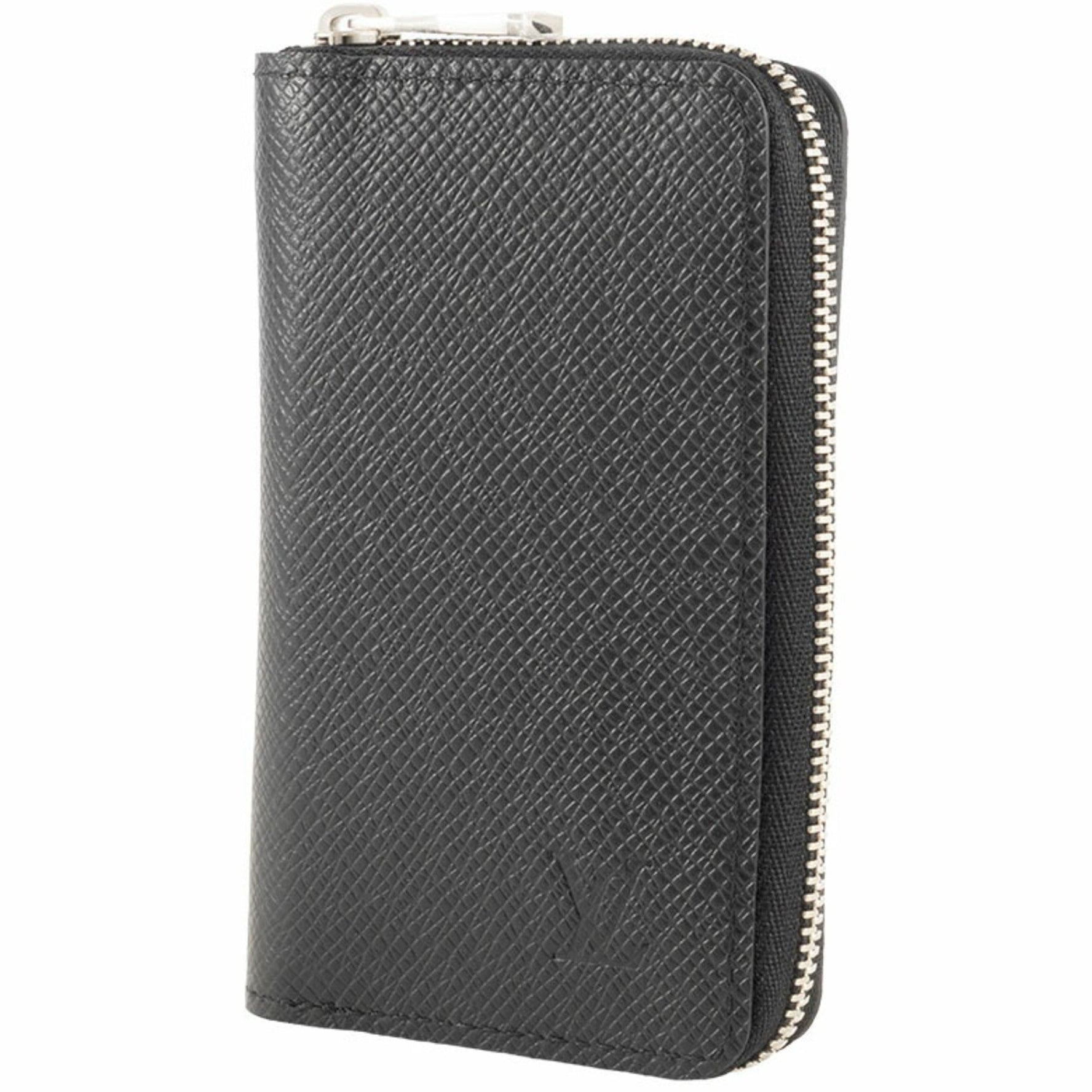 Louis Vuitton Zippy Coin Purse Taiga Leather Card Case Noir