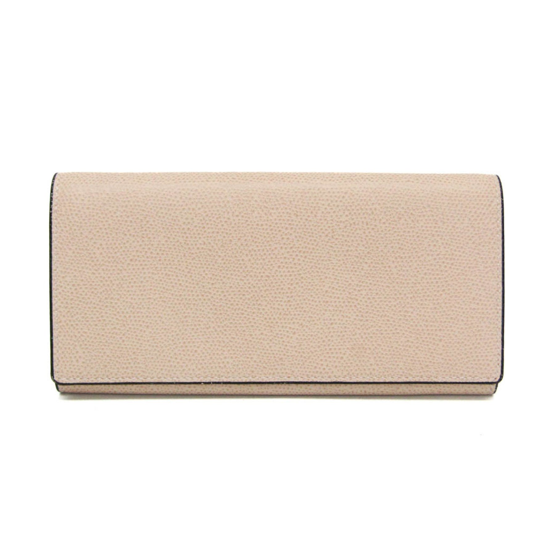 Valextra Leather Long Wallet (bi-fold) Light Pink