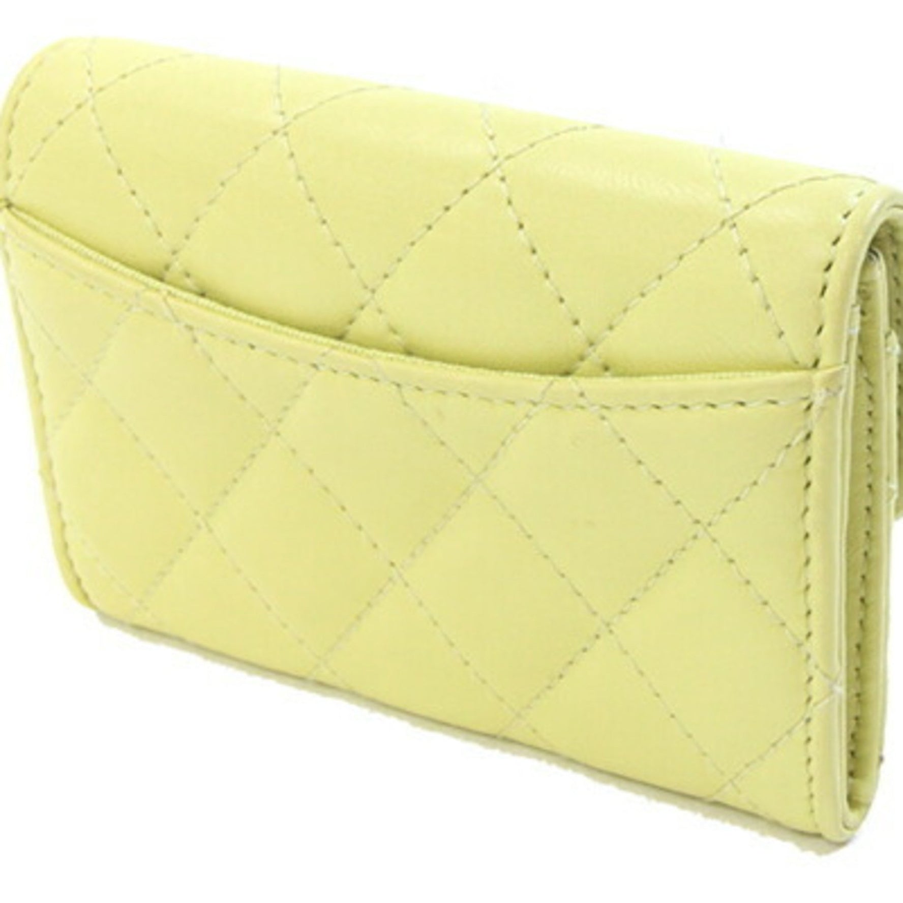 Chanel Card Case Matelasse Classic Flap Lambskin Business Holder Coin Coco Mark Quilted