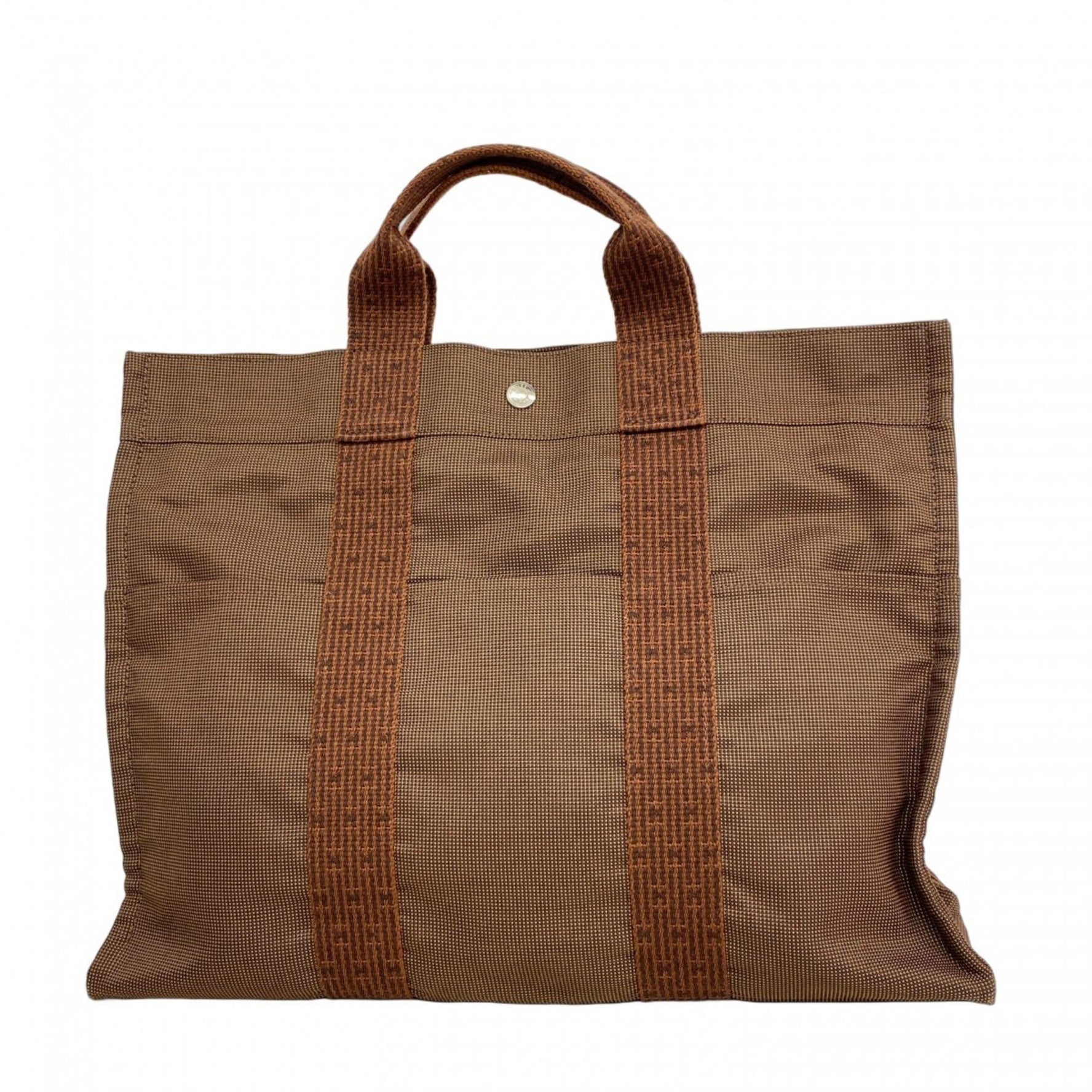 Hermes Hermès Air Line MM Canvas Tote Bag, Brown, Women's