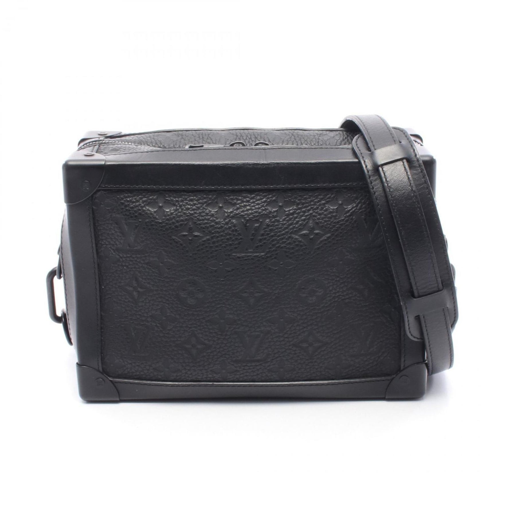 Louis Vuitton Soft Trunk Shoulder Bag in Monogram Taurillon Leather, Black
