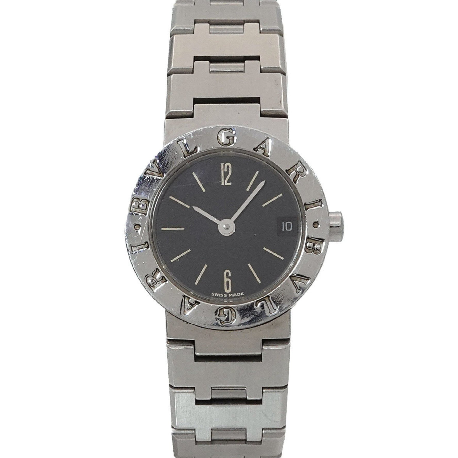 BVLGARI Date BB23SSD Women's Watch Black Quartz